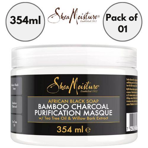 Mascarilla purificadora de carbón de bambú jabón negro africano Shea Moisture - 354 ml - Imagen 5 de 6