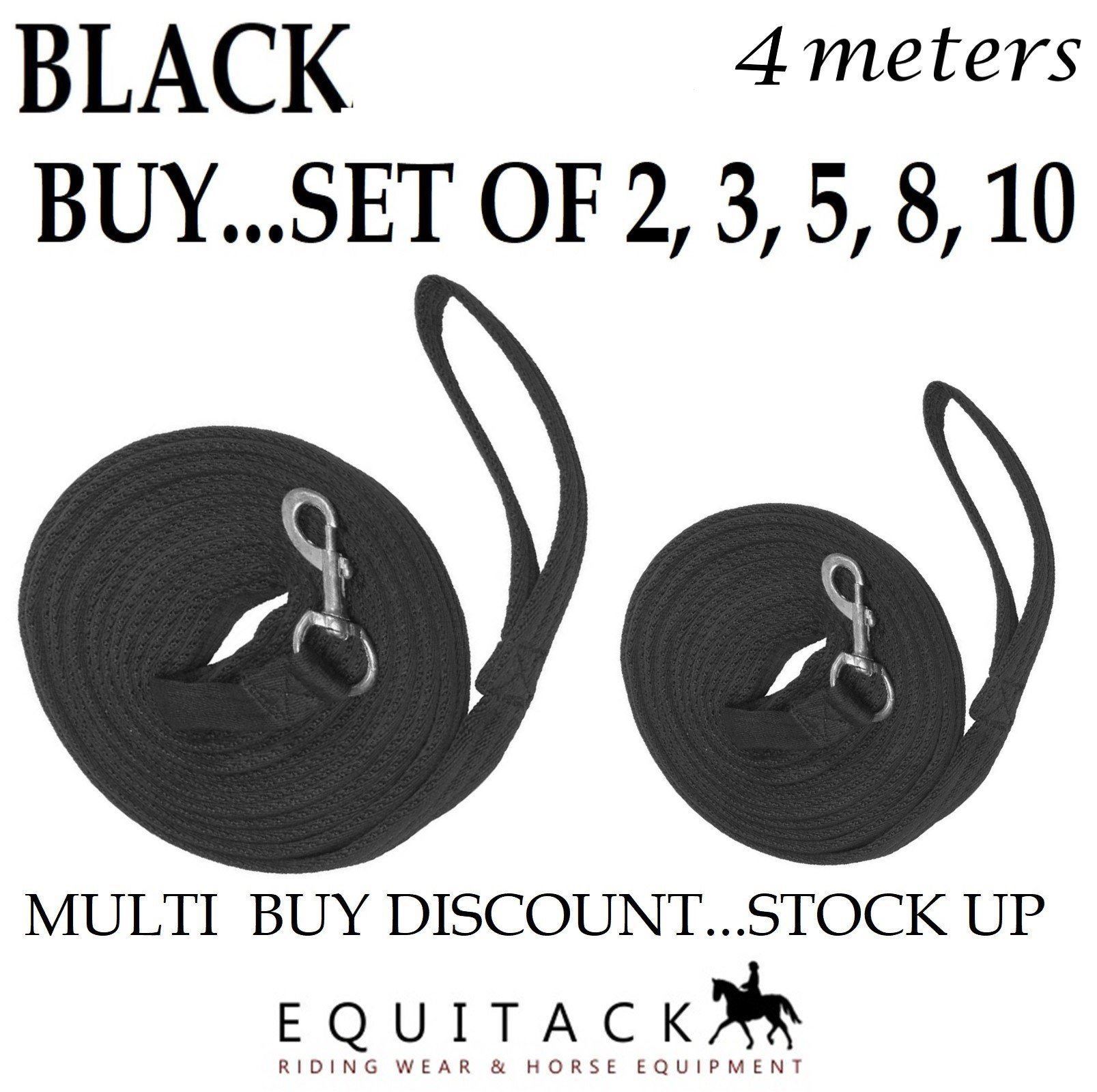 Soft Padded 4 Metres Lunging Rein Pony Horse Training Long Lunge Line