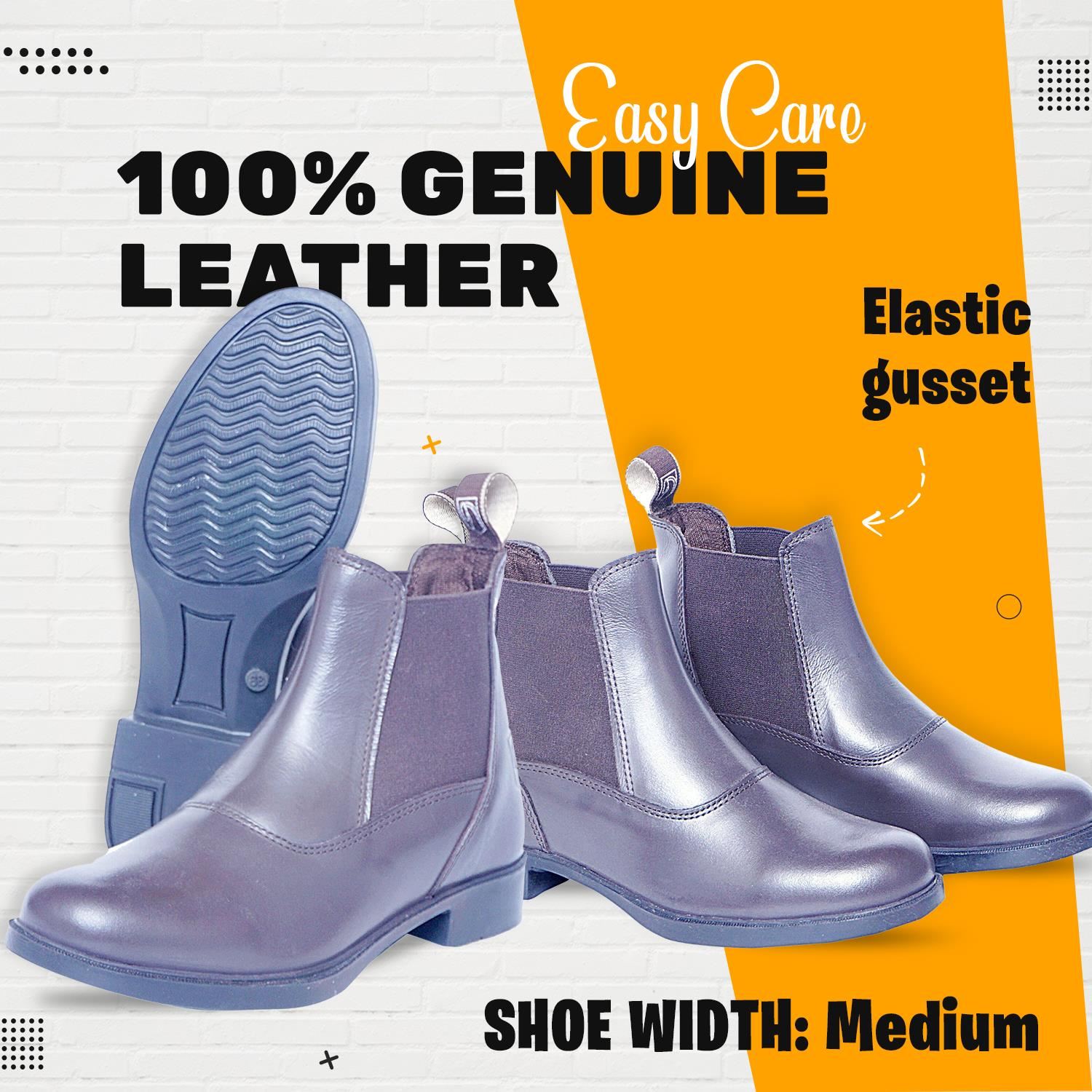 Stiefel Leder Jodhpur klassisch Reiten Damen am Ziehen Damen schwarz braun - Bild 7 von 9