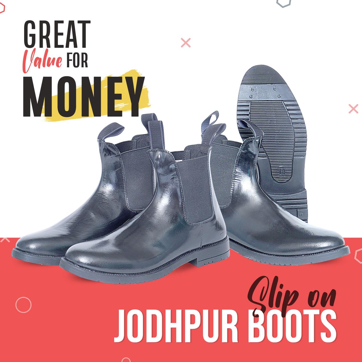Jodhpurs Adults Childs Horse Boots Leather Riding Black Brown Childs 13 - UK 10 - Picture 17 of 28