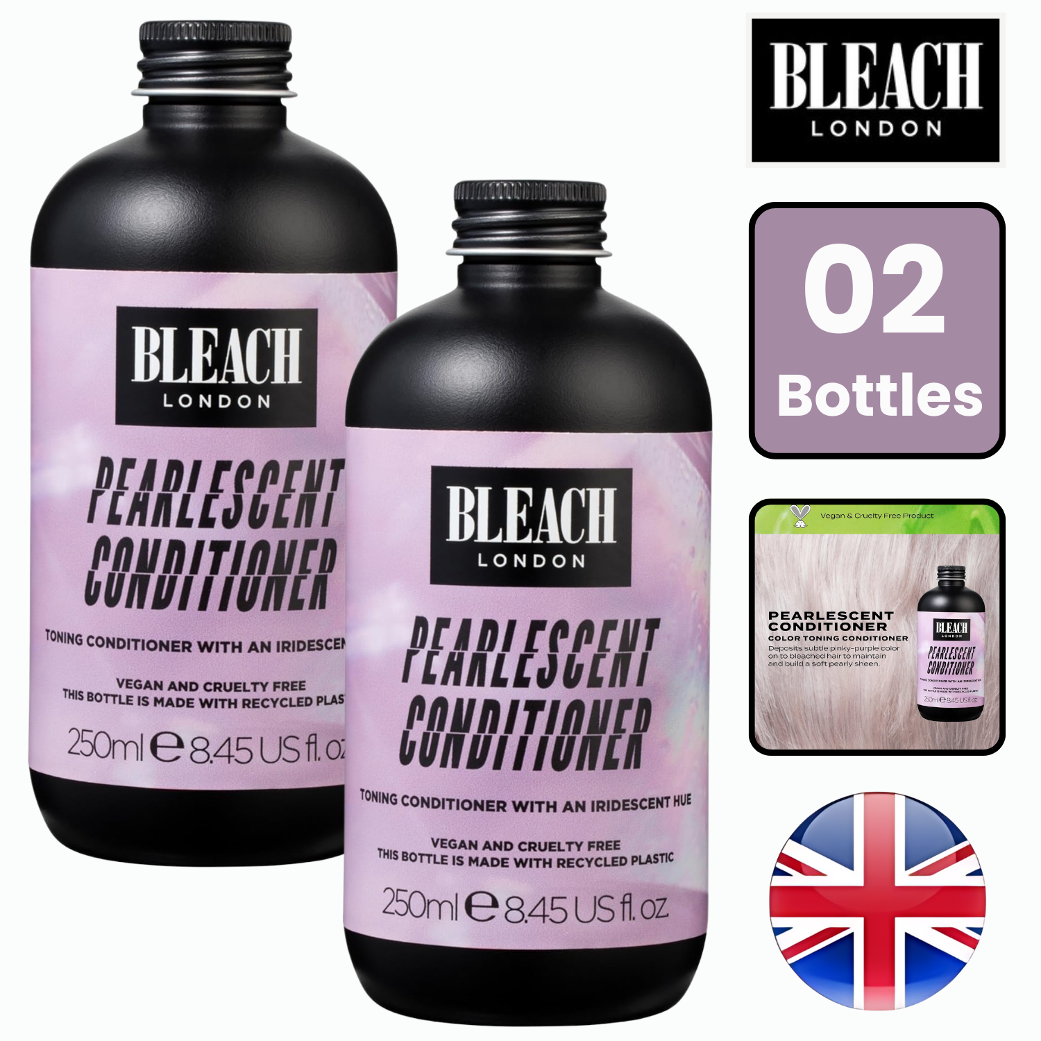 Acondicionador Bleach London Pearlescent Tono Iridiscente Cabello 250 ml - 1 a 4 Botellas - Imagen 20 de 46
