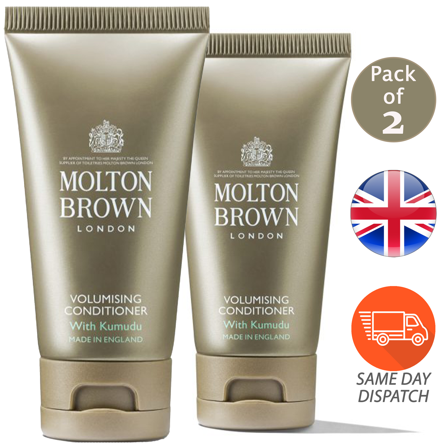 Molton Brown Volumising Hair Conditioner Isopropyl Palmitate 50ml Kumudu Pack1-3 - Picture 3 of 4
