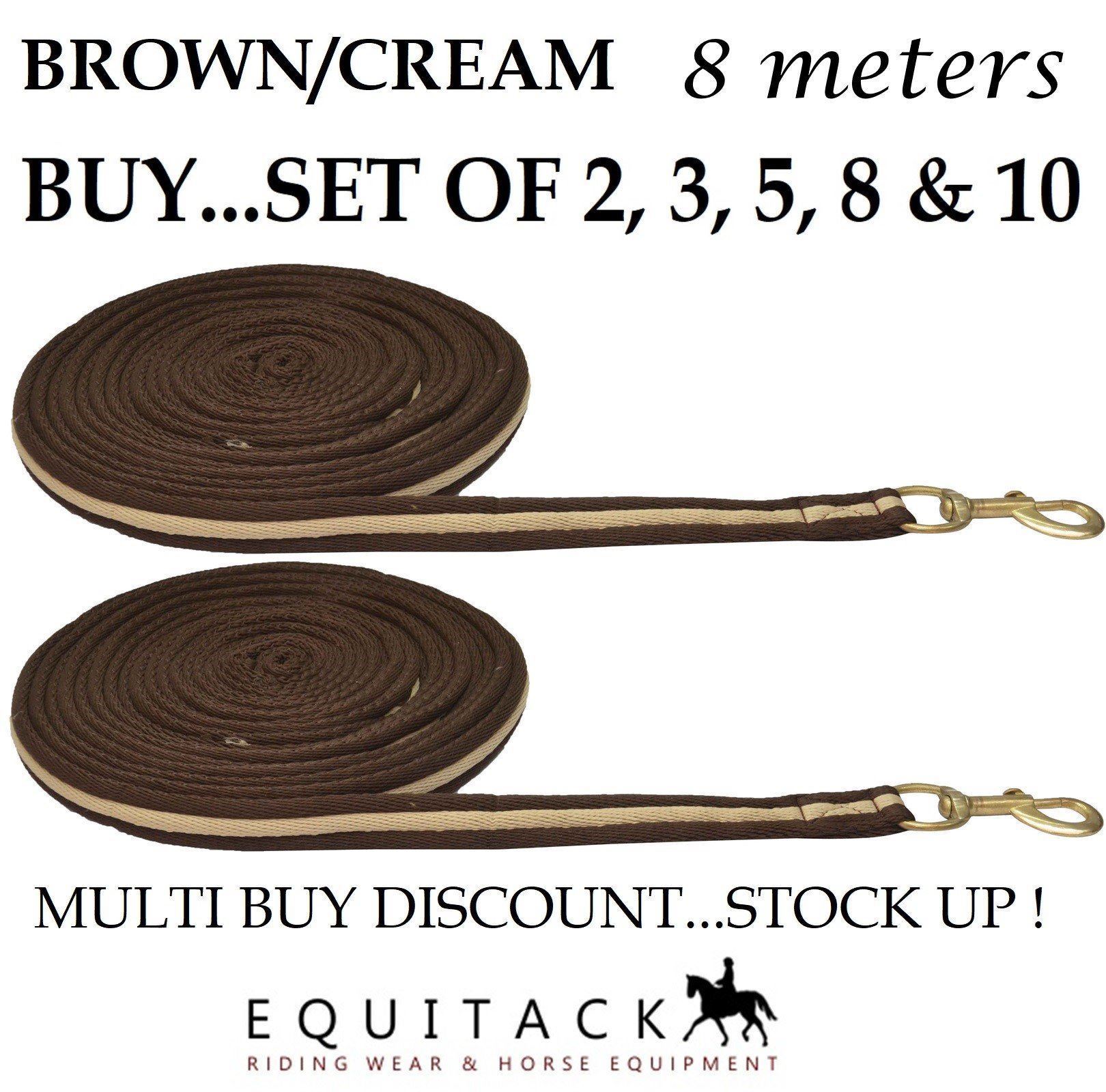 22 Colours Soft Padded Long Lunge Line Lunging Rein Pony Horse Training