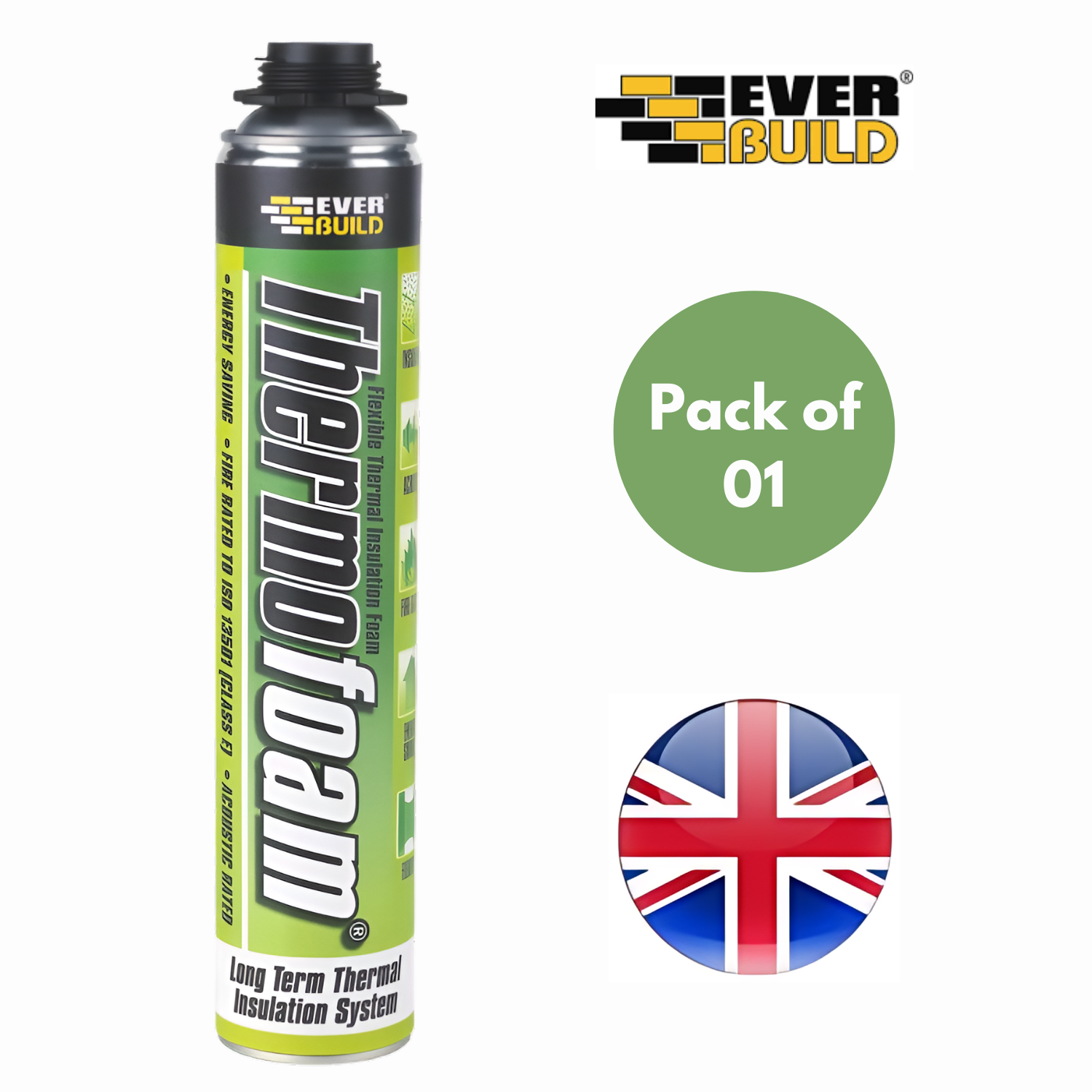 Everbuild ThermoFoam Langzeit Wärmedämmschaum für Lücken & Dichtungen - 750ml - Bild 3 von 7