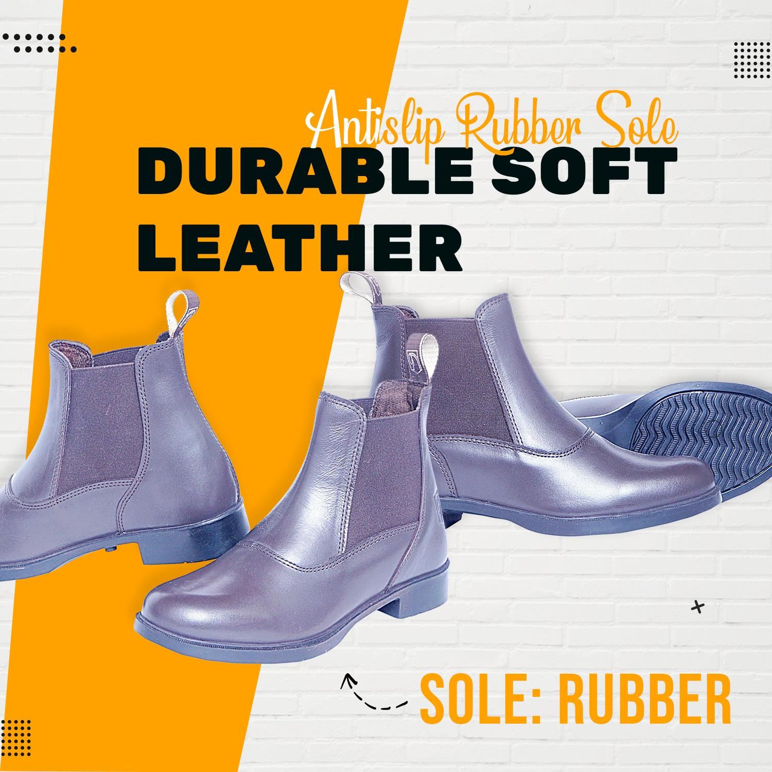 Stiefel Leder Jodhpur klassisch Reiten Damen am Ziehen Damen schwarz braun - Bild 8 von 9