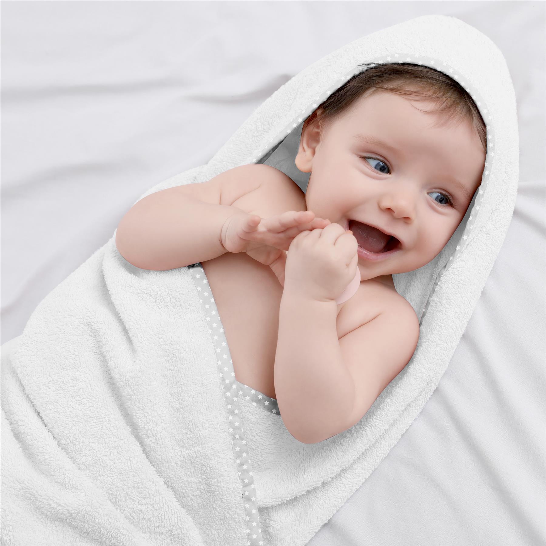 2 x Baby Towels Hooded Bath Wrap 100% Cotton Baby Shower Gifts Boy Girl - Picture 27 of 30