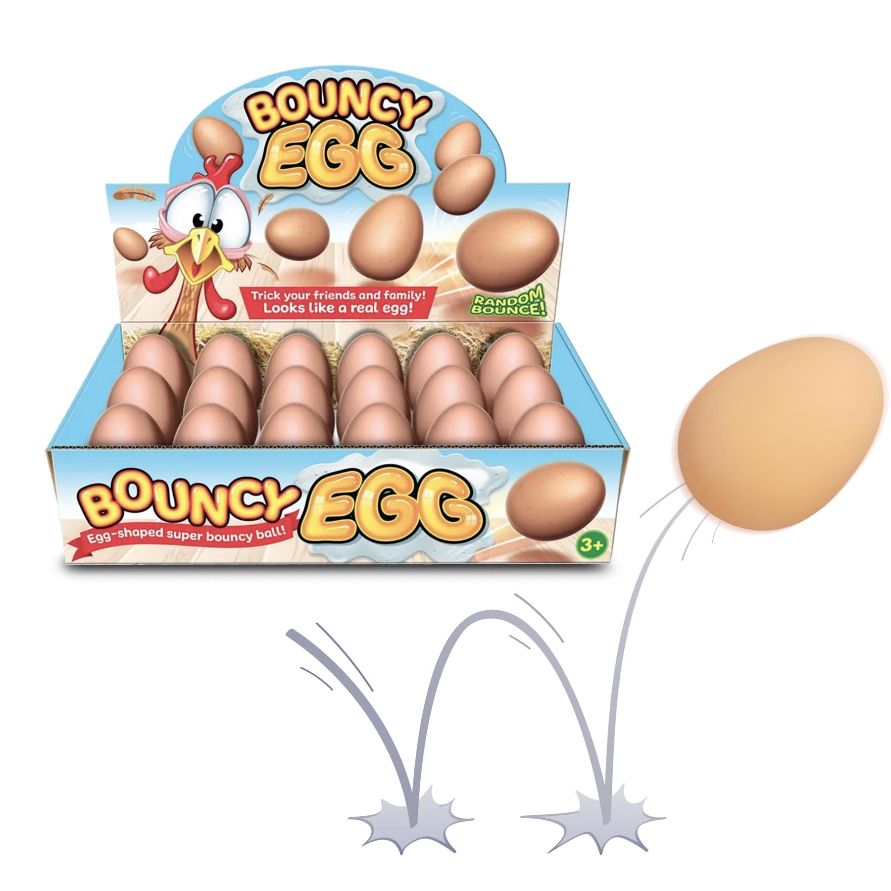 Bouncy Egg-Shaped Rubber Toy Bouncing Eggs Balls Party Prank Stocking Filler Toy - Picture 15 of 21