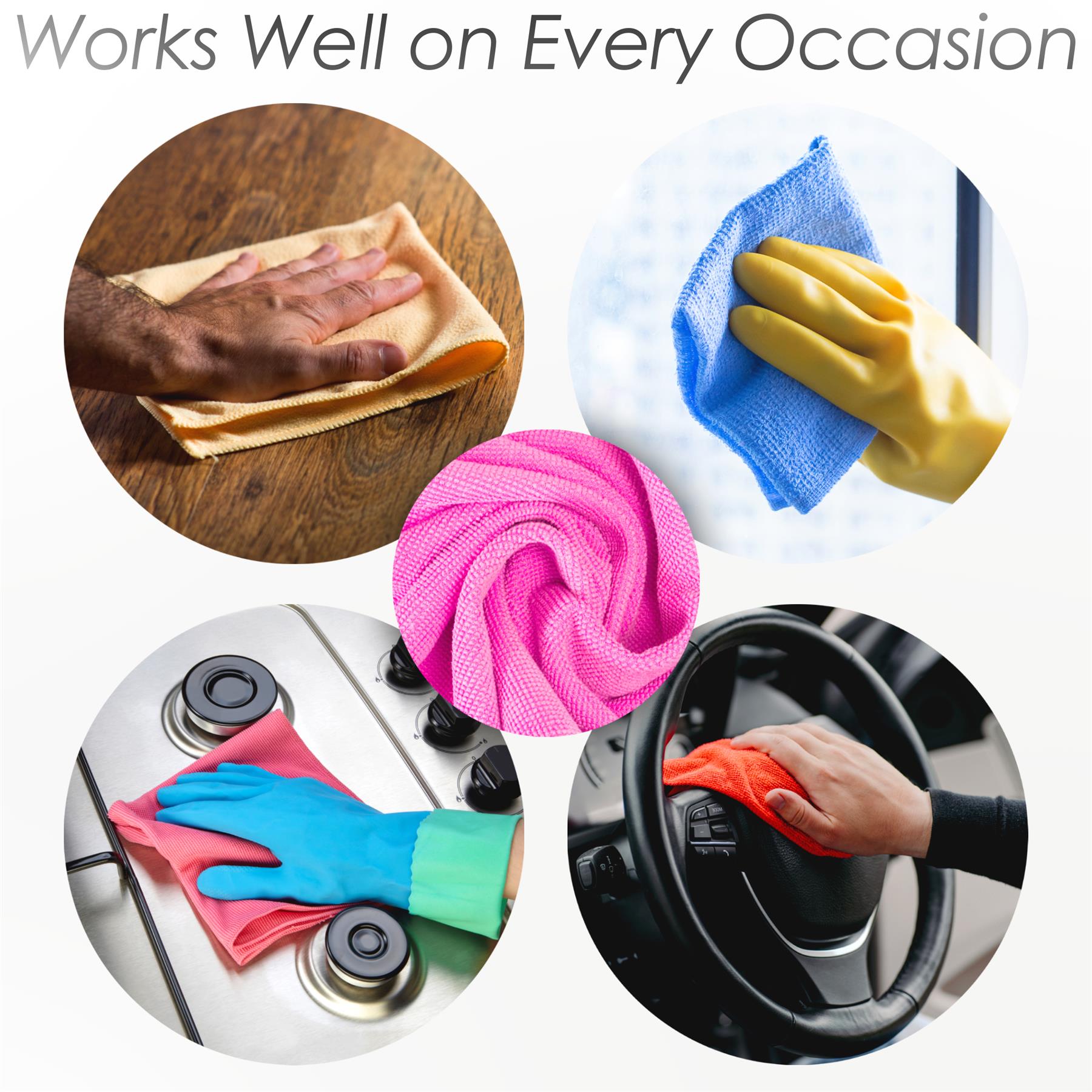 Microfibre Cleaning Cloths Towels Rags Dusters Car Bathroom Polish Dish Drying - Picture 28 of 36