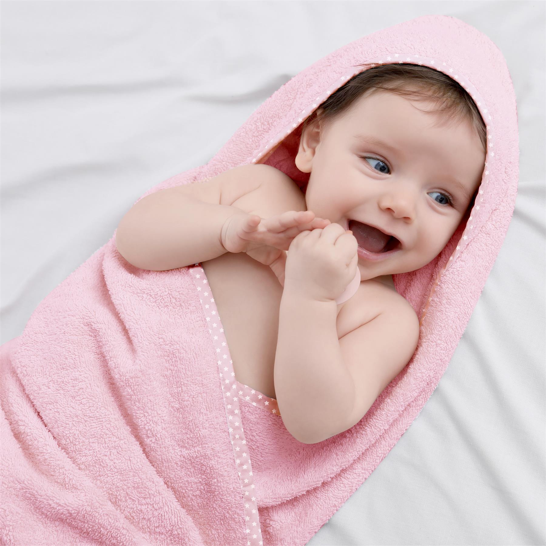 2 x Baby Towels Hooded Bath Wrap 100% Cotton Baby Shower Gifts Boy Girl - Picture 21 of 30
