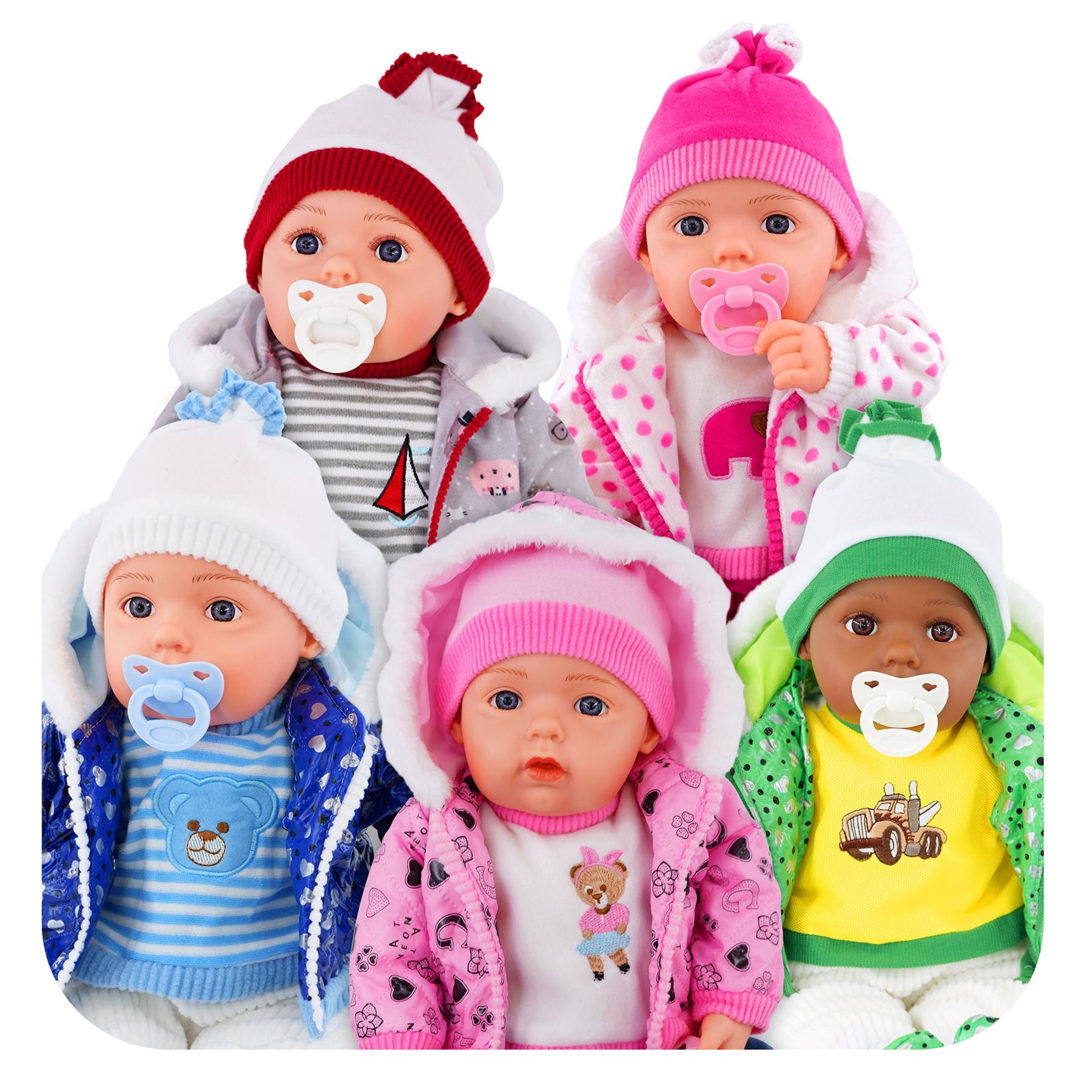 BiBi Doll 20” Baby Doll Girl Boy Soft Body Sounds Dummy OR 20