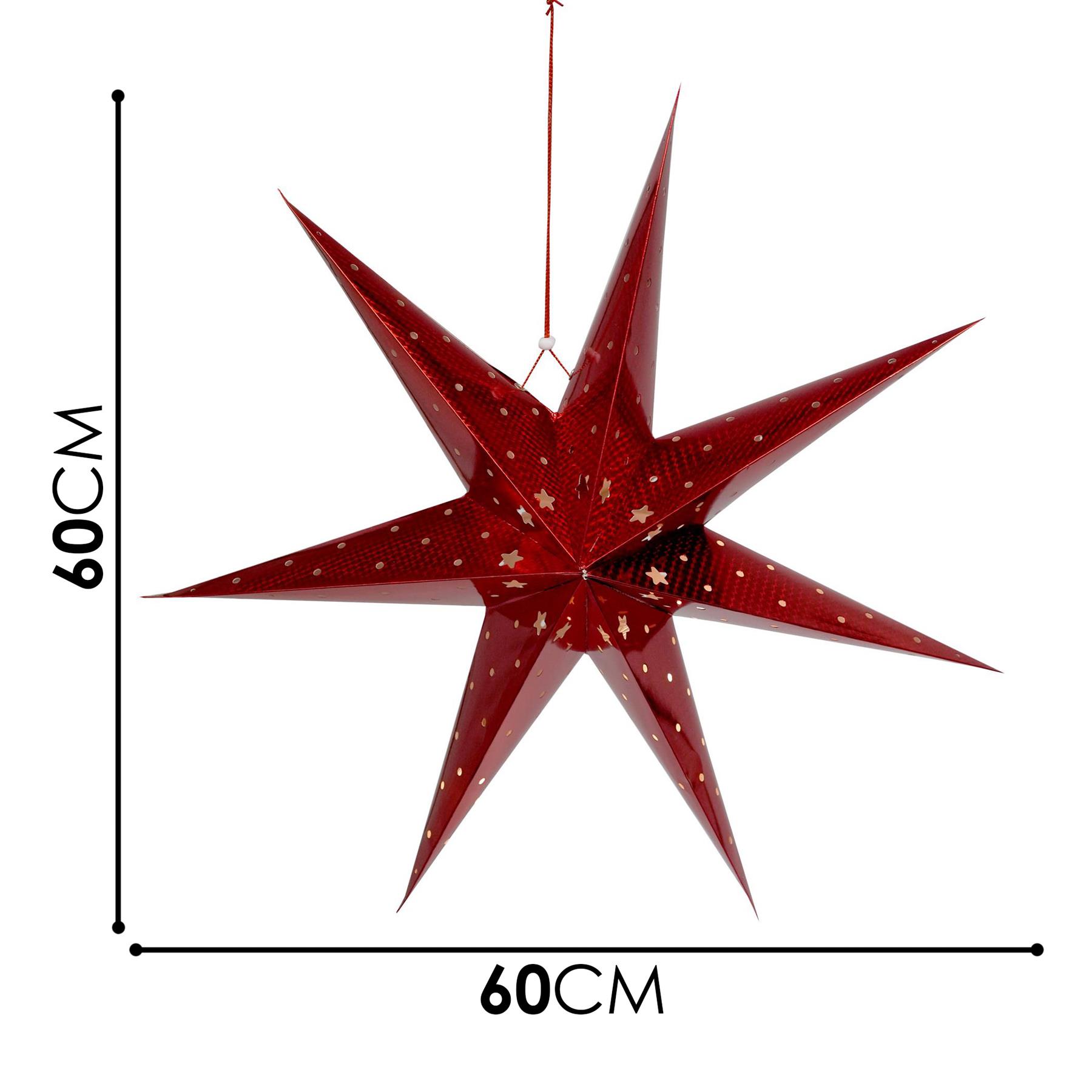 Decorative Festive Paper Star Hanging Christmas Lantern Xmas Lights Large LED - Picture 33 of 70