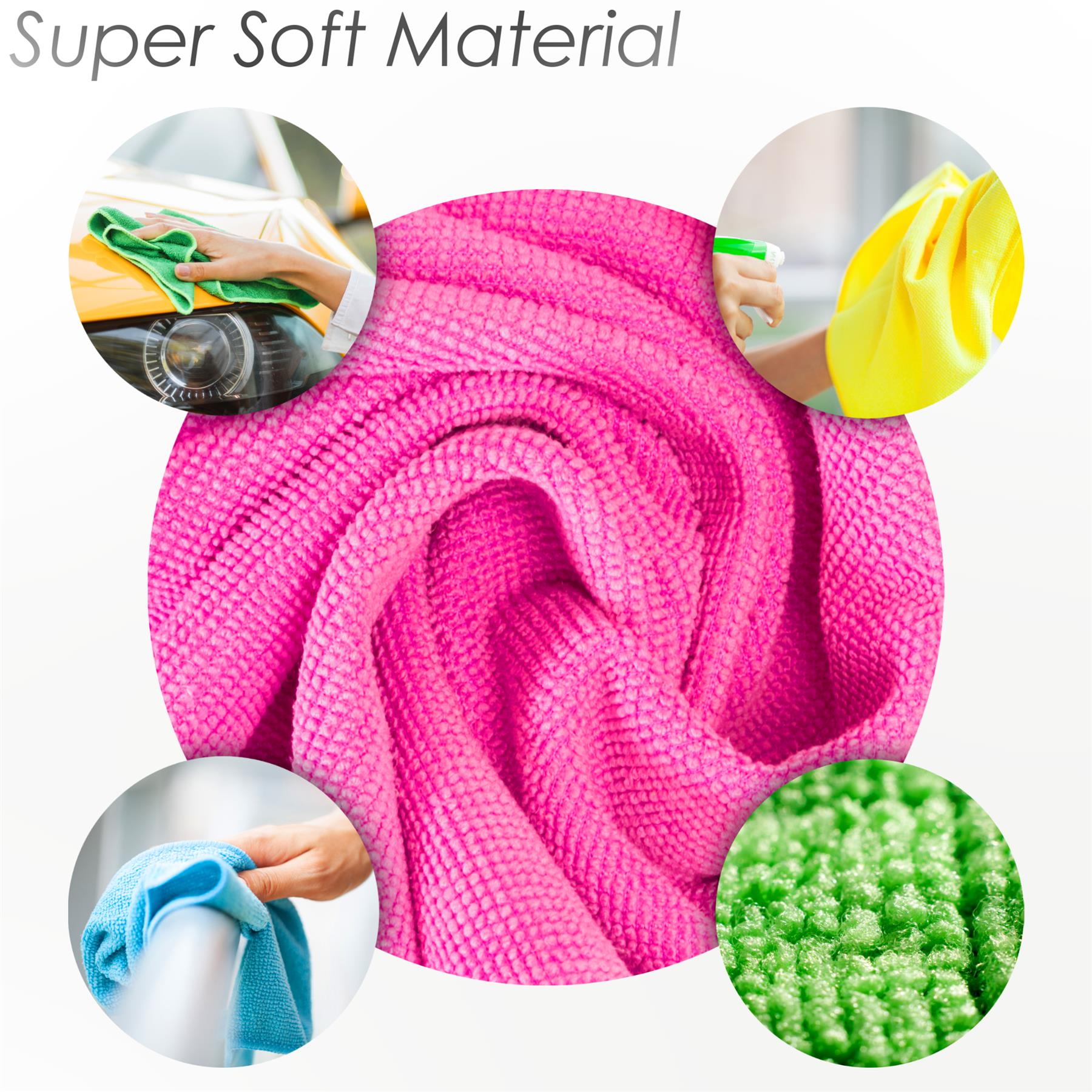 Microfibre Cleaning Cloths Towels Rags Dusters Car Bathroom Polish Dish Drying - Picture 36 of 36