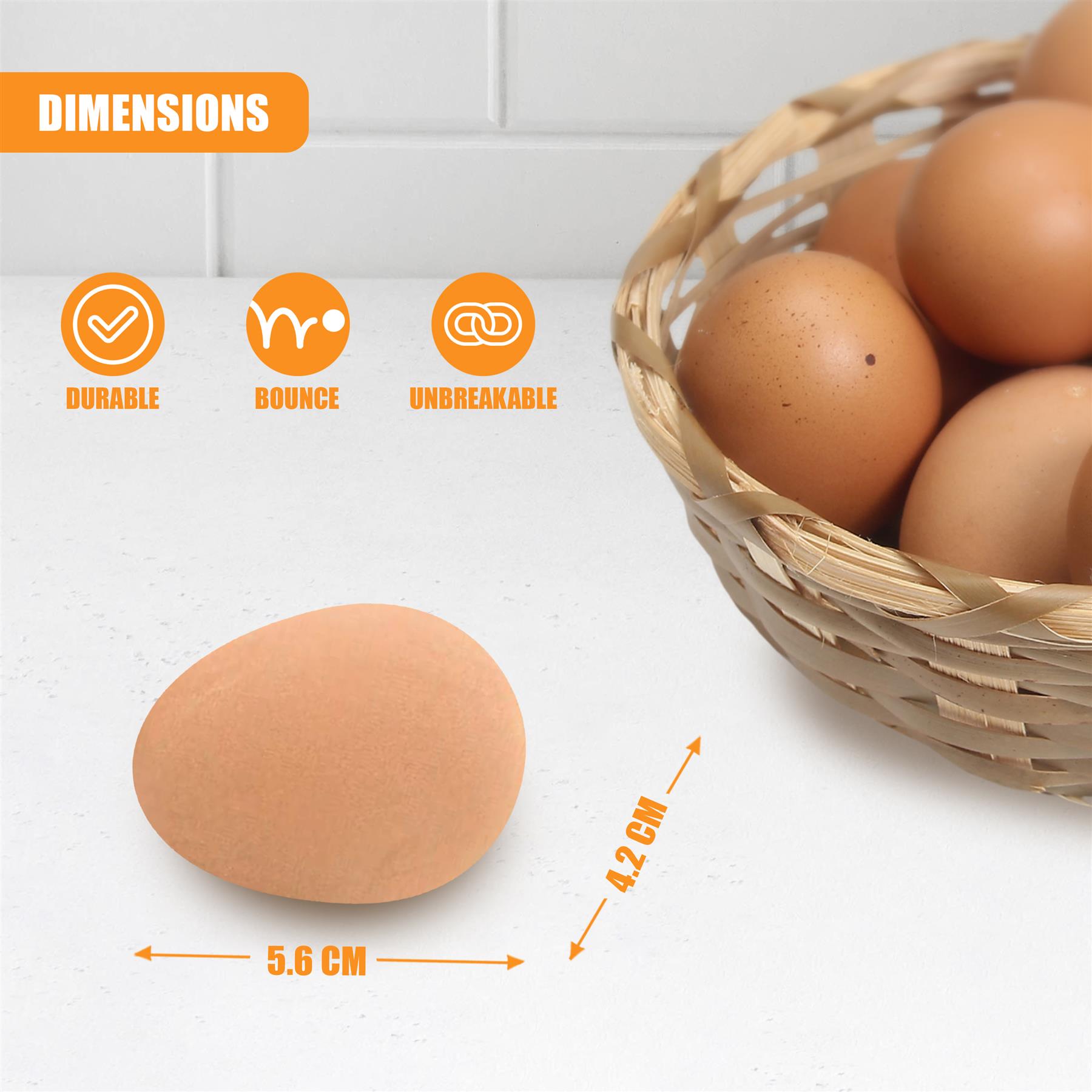 Bouncy Egg-Shaped Rubber Toy Bouncing Eggs Balls Party Prank Stocking Filler Toy - Picture 17 of 21