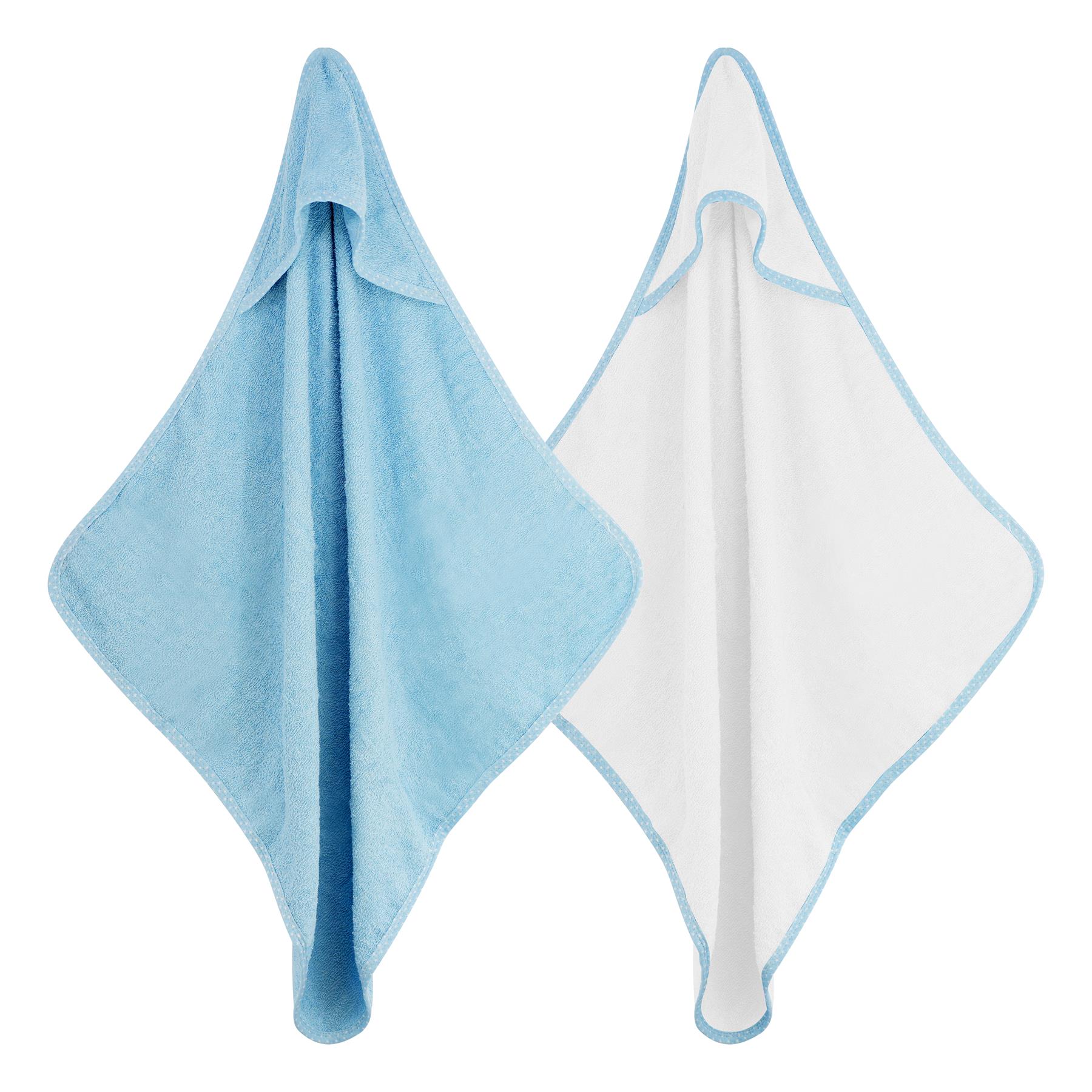 2 x Baby Towels Hooded Bath Wrap 100% Cotton Baby Shower Gifts Boy Girl - Picture 8 of 30