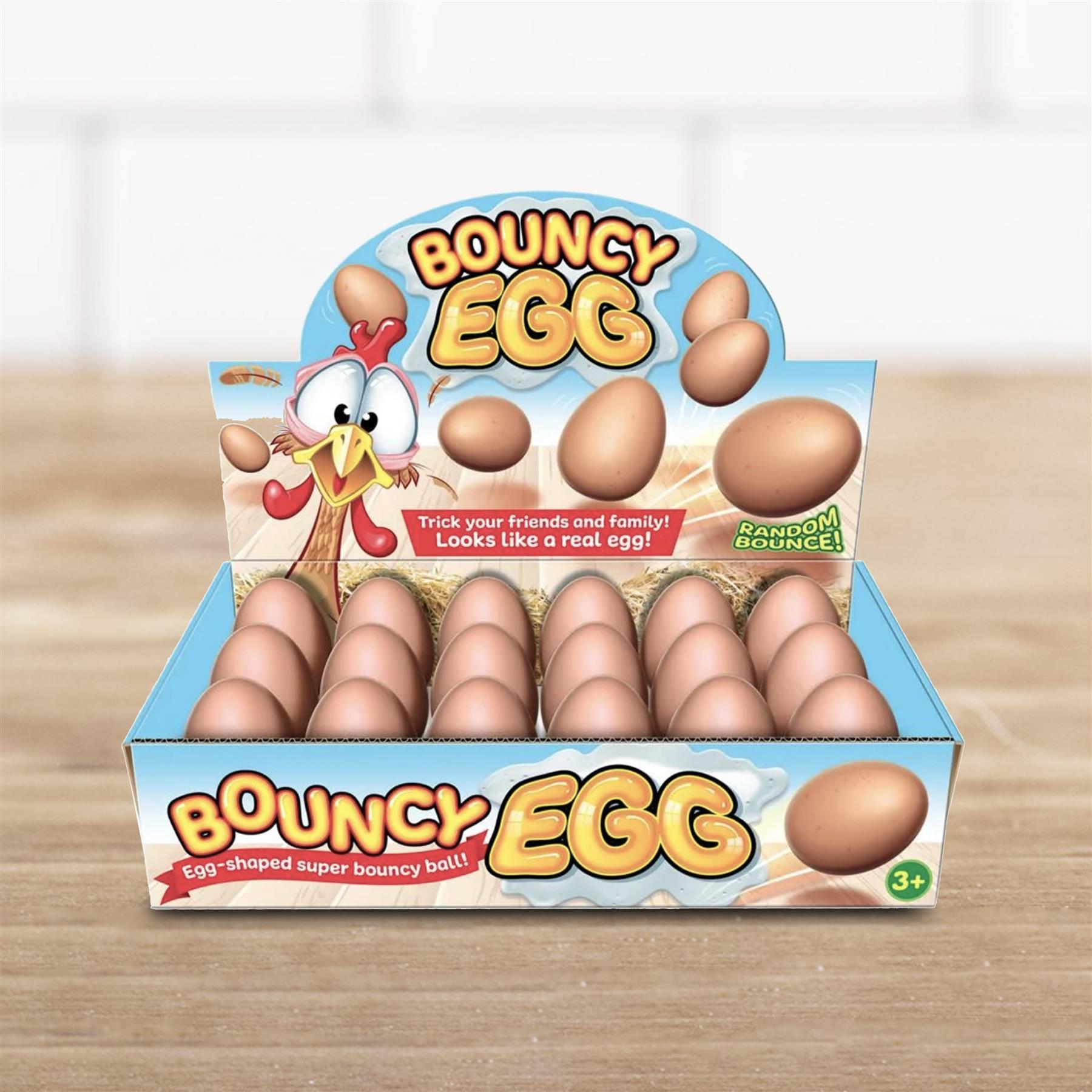 Bouncy Egg-Shaped Rubber Toy Bouncing Eggs Balls Party Prank Stocking Filler Toy - Picture 20 of 21
