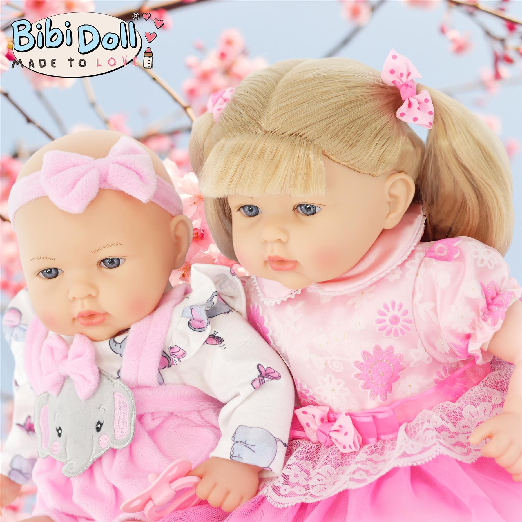 18" Baby Dolls Girls Pink Clothes Soft Body Sounds Styling Hair Dummy BiBi Doll - Picture 13 of 21