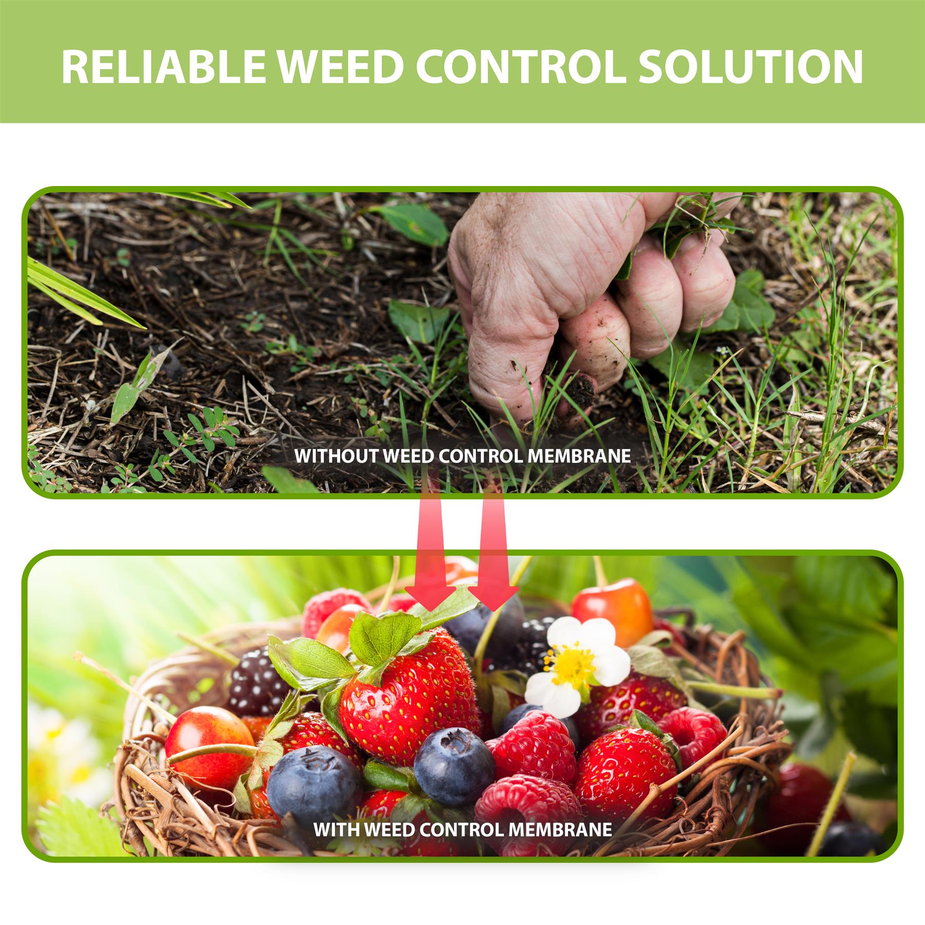 Non-Woven Weed Control Fabrics 1.5x7m Ground Landscape Garden Membrane - Produktbild 3