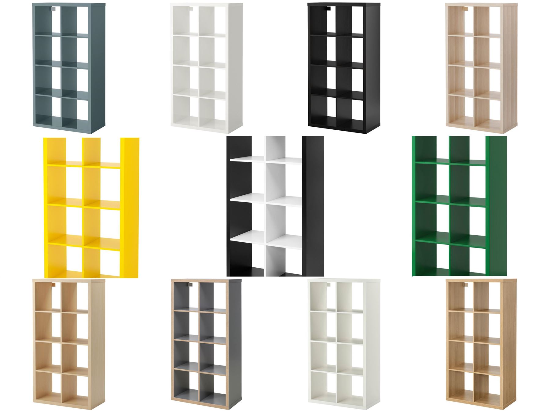 Ikea Kallax 8 Cube Storage Bookcase Rectangle Shelving Unit Various