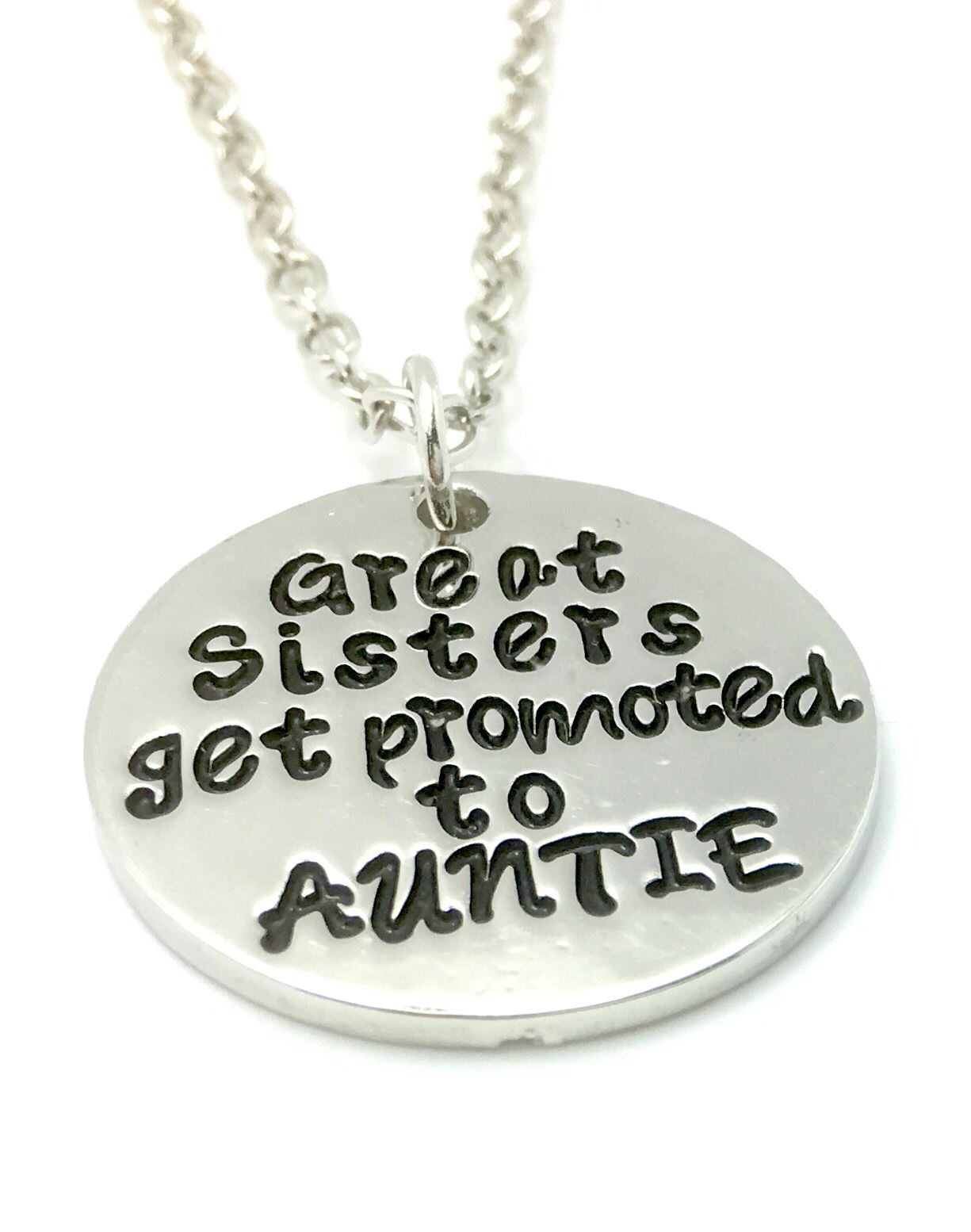 GREAT SISTERS GET PROMOTED To AUNTIE Necklace UK Stock Pregnant