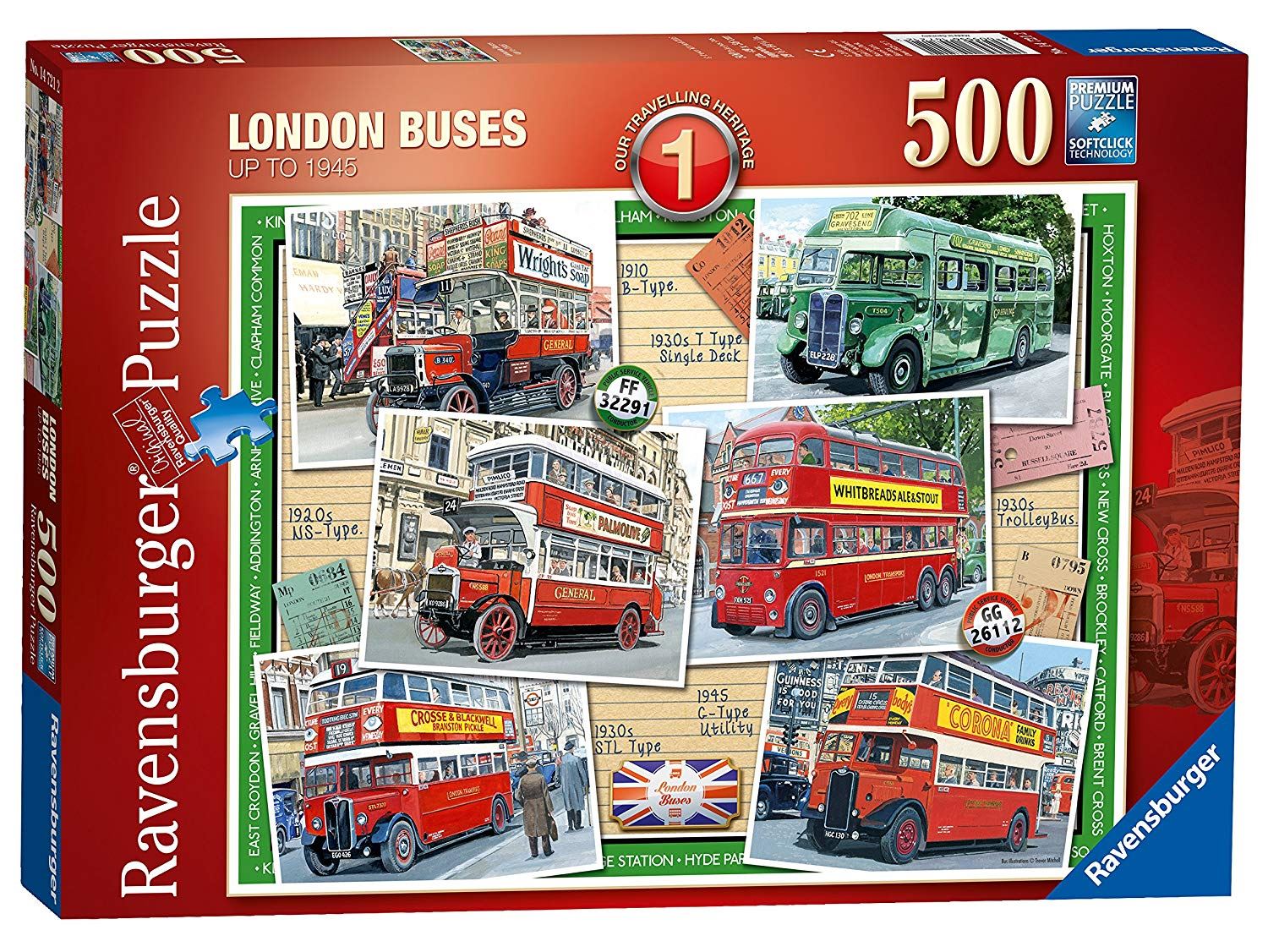 Ravensburger LONDON BUSES up To 1945 JIGSAW 500 Pieces NEW eBay