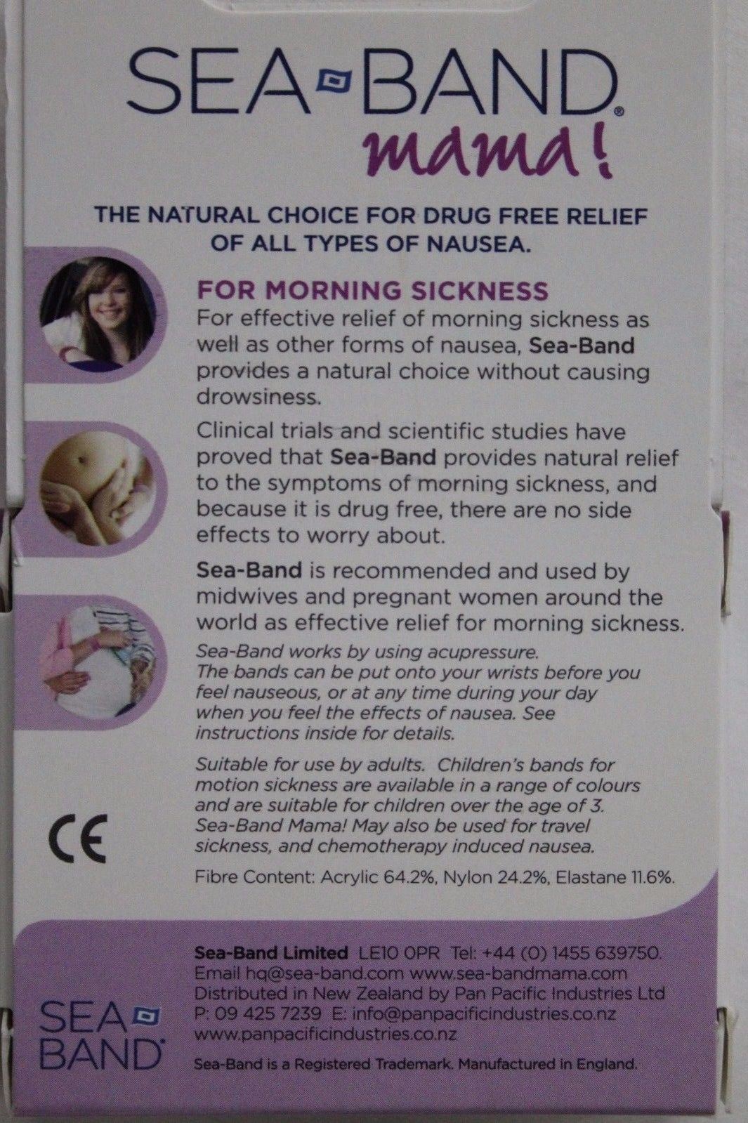 sea band mama pregnancy morning sickness acupressure relief drug sea band how it works
