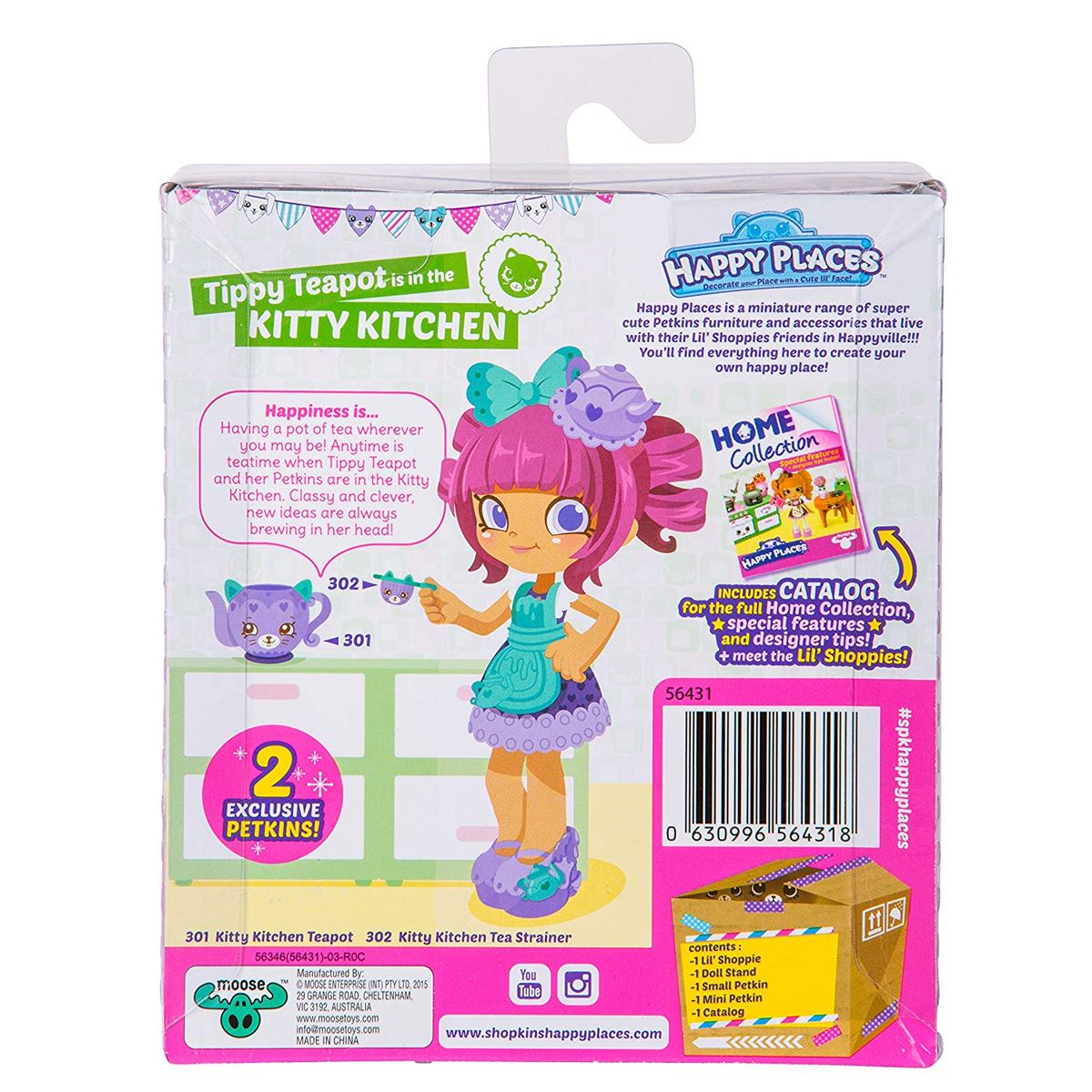 New Shopkins Kitty Kitchen Sue Or Tippy Teapot Lil' Shoppie Pack