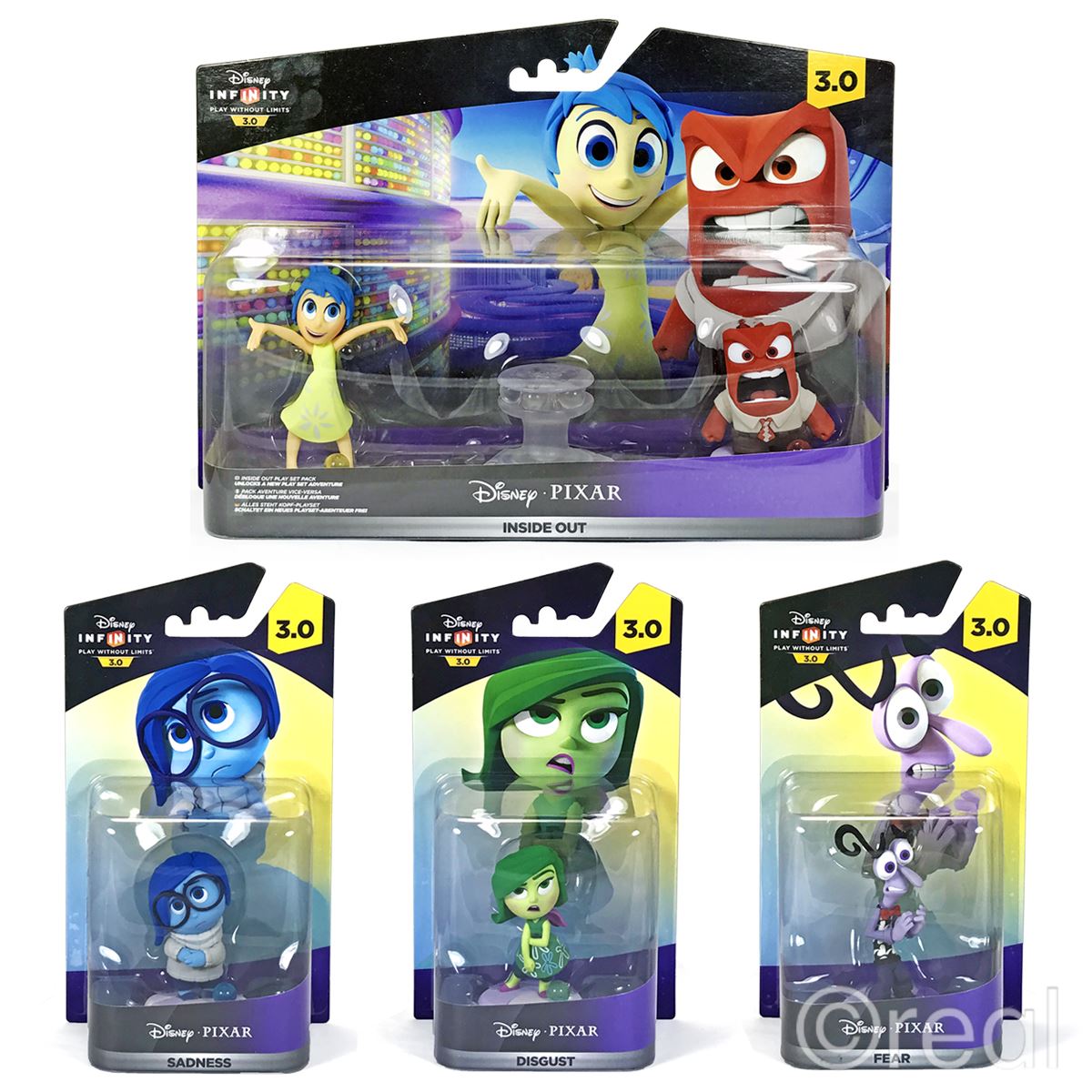 New Disney Infinity 3.0 Inside Out Playset/Fear/Disgust/Sadness Figure