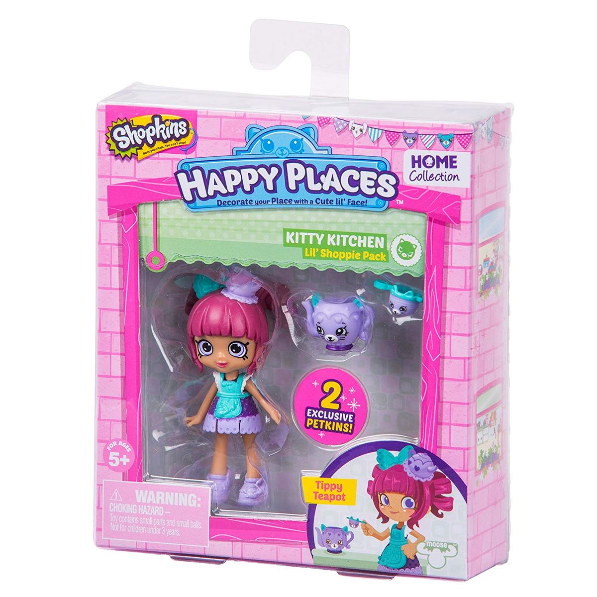 New Shopkins Kitty Kitchen Sue Or Tippy Teapot Lil' Shoppie Pack