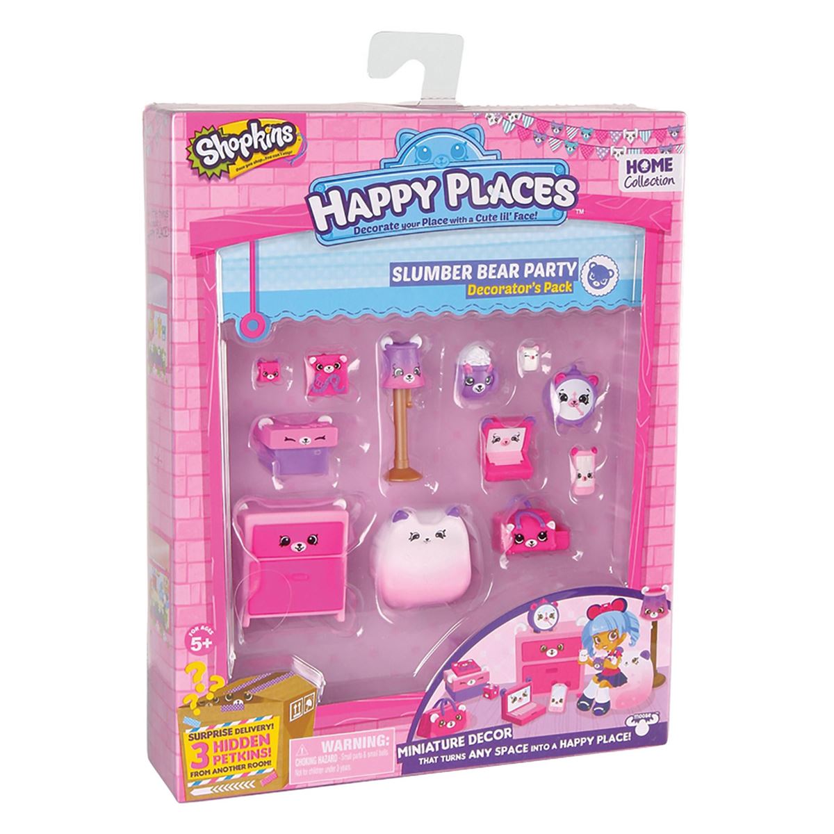 Nouveau Shopkins Kitty dîner ou Slumber Bear Parti Décorateur de Packs Officielle