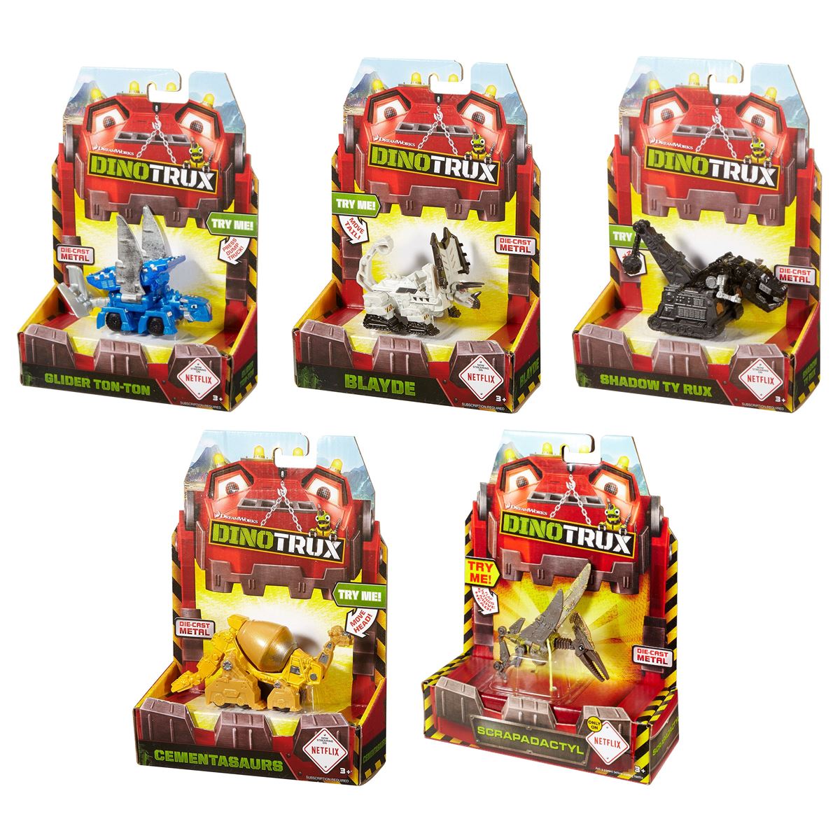 New Dinotrux DieCast Metal Figure Pack Glider TonTon Or Shadow Ty Rux