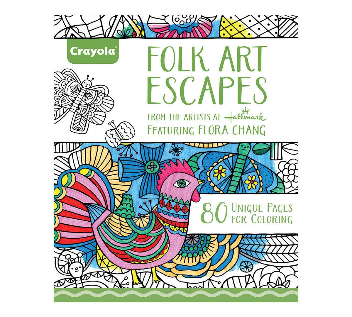 Whimsical & Folk Art Escapes Colouring Book Crayola Adult