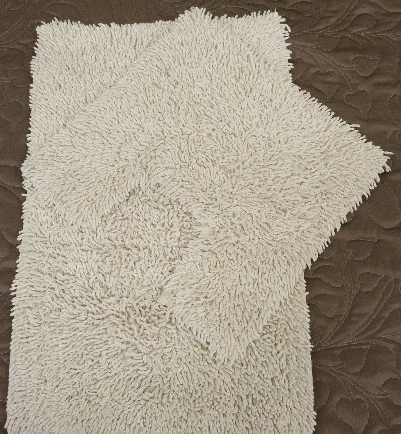 Tumble Twist Bath & Pedestal Mat Set 100 Cotton Soft Cosy Bright