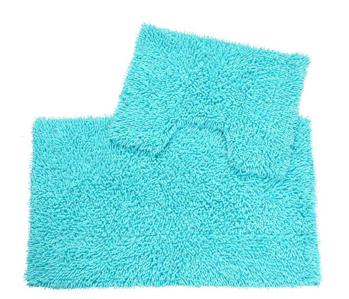 Tumble Twist Bath & Pedestal Mat Set 100 Cotton Soft Cosy Bright
