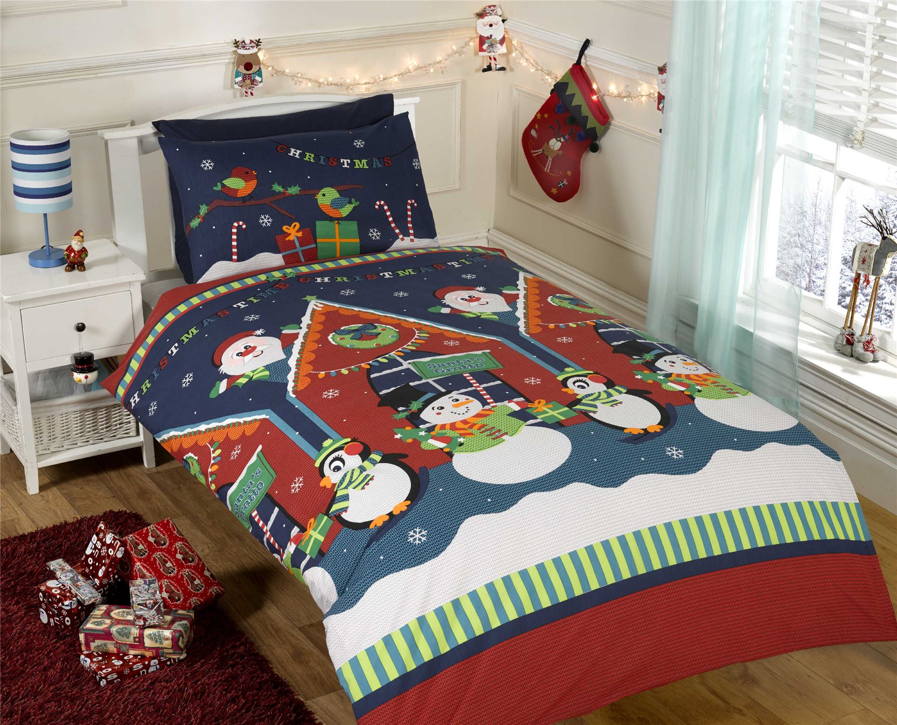 Kids Christmas Bedding Duvet Cover Bright Colourful Festive Xmas - Kidschristmasbeddingduvetcoverbrightcolourfulfestive kids christmas bedding duvet cover bright colourful festive xmas - kidschristmasbeddingduvetcoverbrightcolourfulfestive