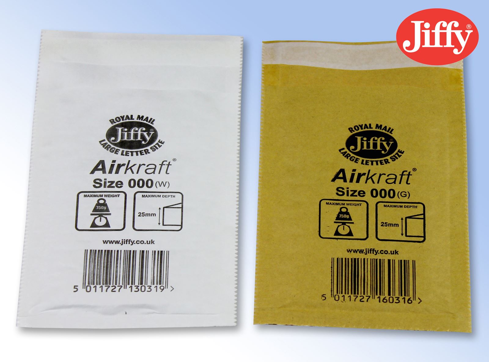 Genuine Jiffy Airkraft Bags White Gold Padded Envelopes *All Sizes* eBay
