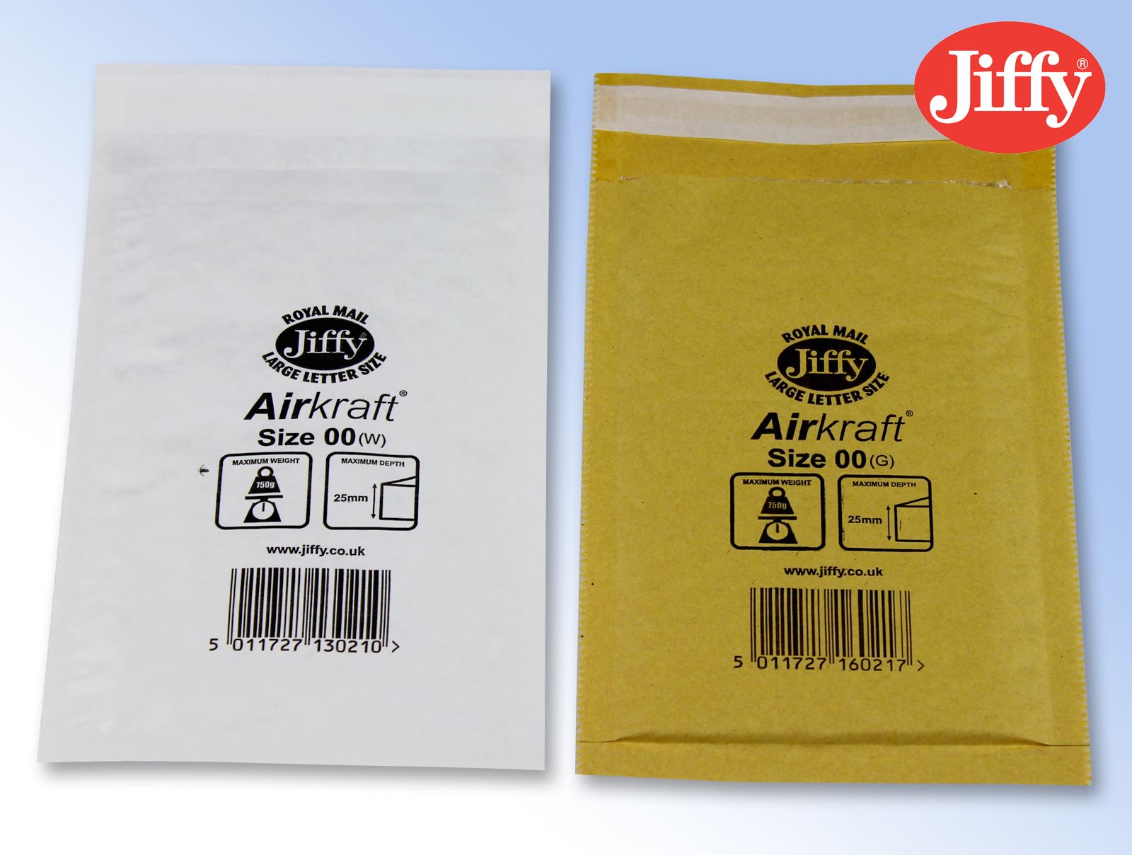 Genuine Jiffy Airkraft Bags White Gold Padded Envelopes *All Sizes* eBay