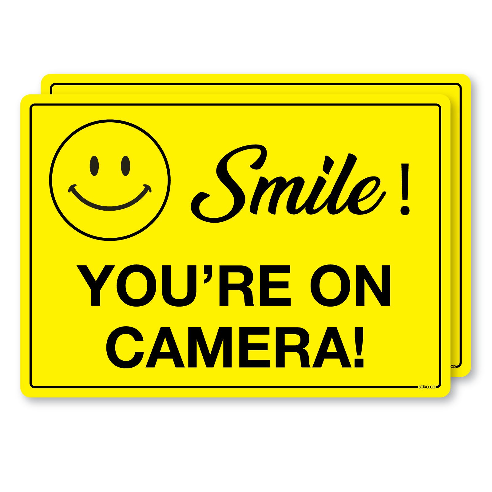 Smile You re On Camera Self adhesive Vinyl Sticker Fun Warning CCTV