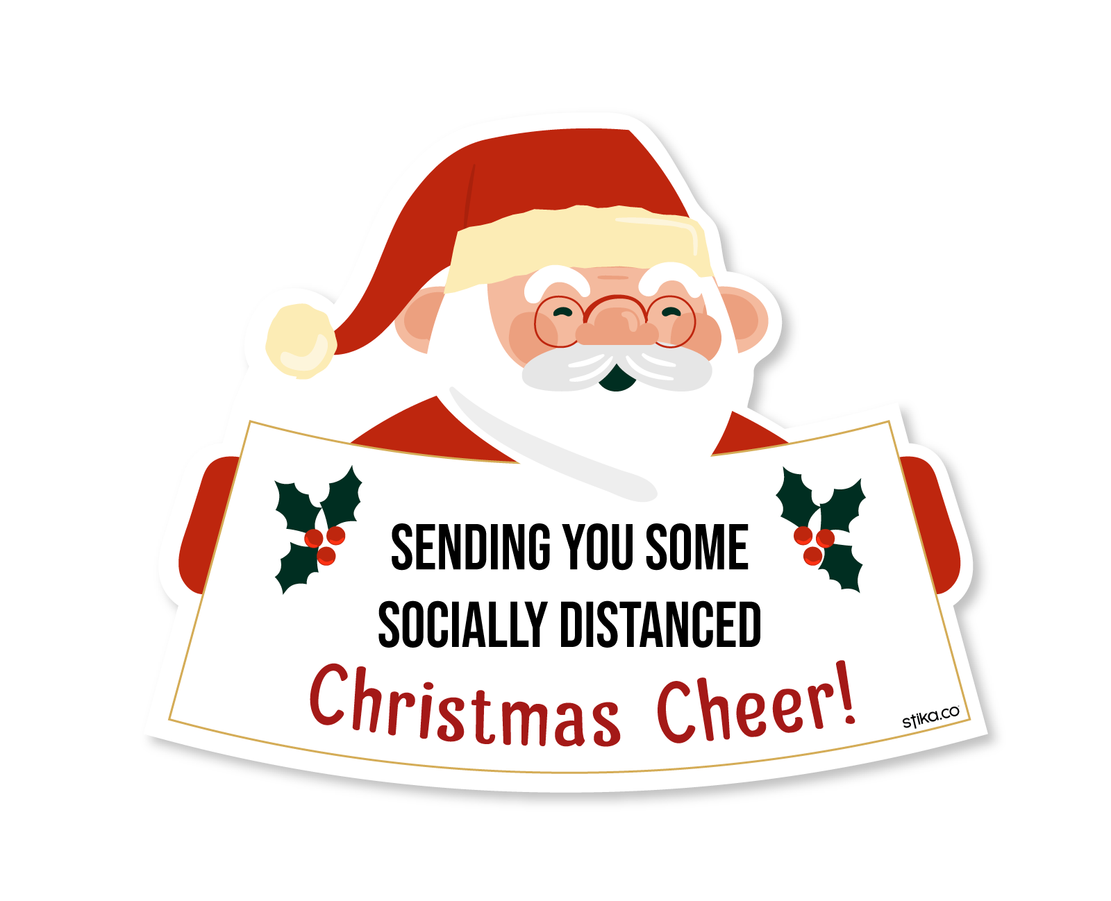 Christmas Cheer, Novelty Holiday Window walls Sticker Joy ...