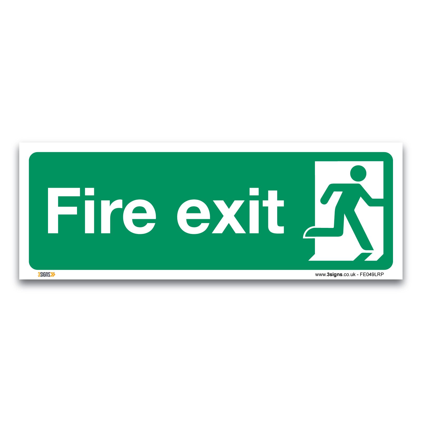 Running not exit. Fire exit sign. fire exit. evacuate lef and right sign.