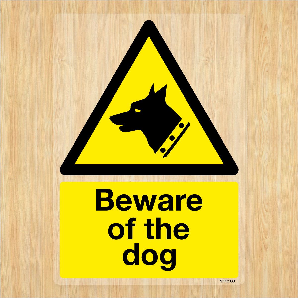 PREMIUM Beware of the dog Vinyl Sticker, Laminated, Security Warning