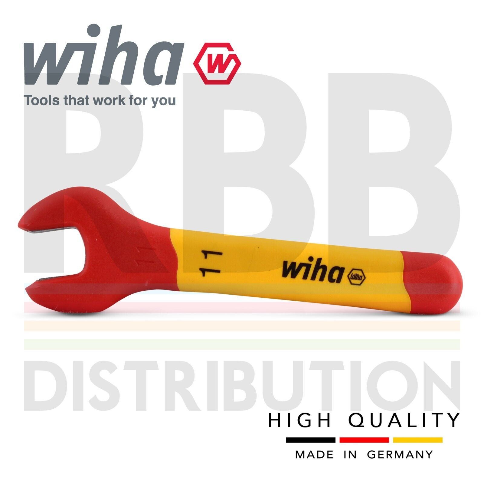 Wiha Spanner Wrench Insulated Single Open End VDE Electrician Hex 6mm to 32mm - Picture 8 of 21