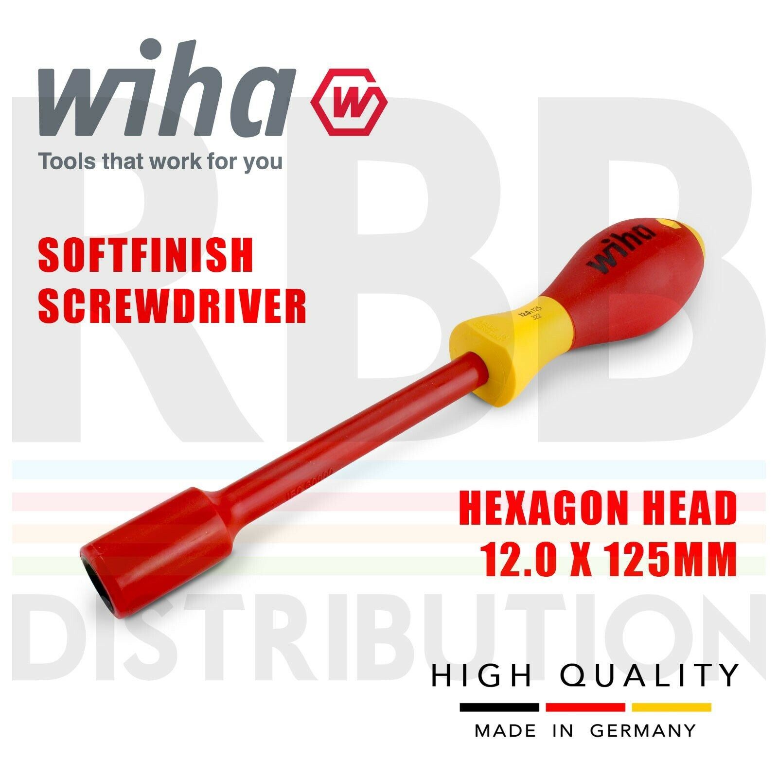 Image Shows the screwdriver with a watermark and the size and length