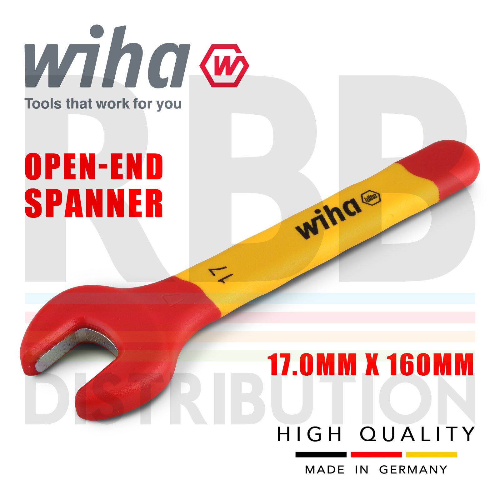 Wiha Spanner Wrench Insulated Single Open End VDE Electrician Hex 6mm to 32mm - Picture 14 of 21