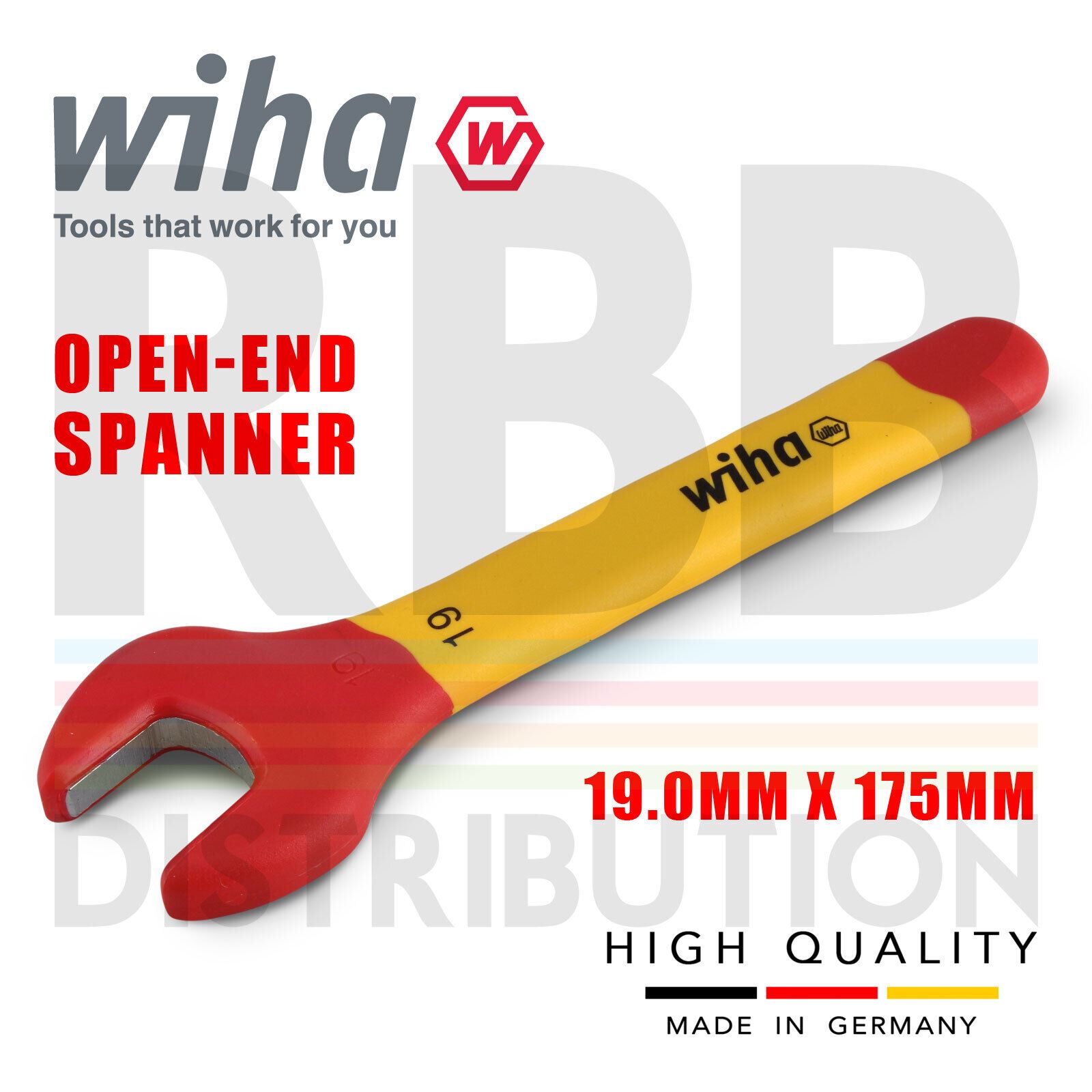 Wiha Spanner Wrench Insulated Single Open End VDE Electrician Hex 6mm to 32mm - Picture 16 of 21