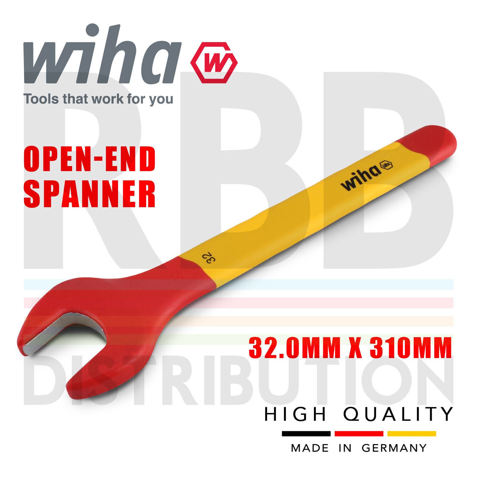 Wiha Spanner Wrench Insulated Single Open End VDE Electrician Hex 6mm to 32mm - Picture 21 of 21