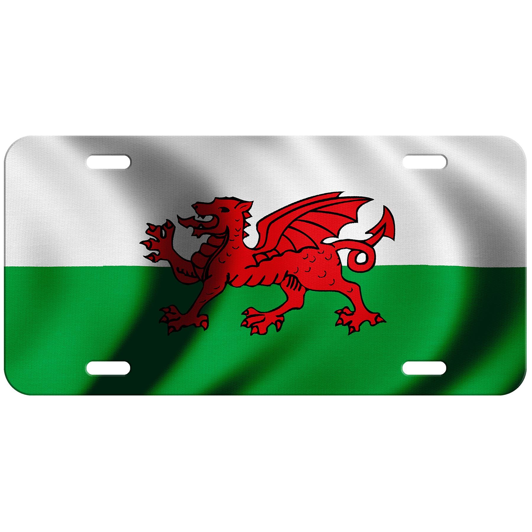 High Grade Aluminum License Plate - Flag of Wales - Many Options - Picture 7 of 10