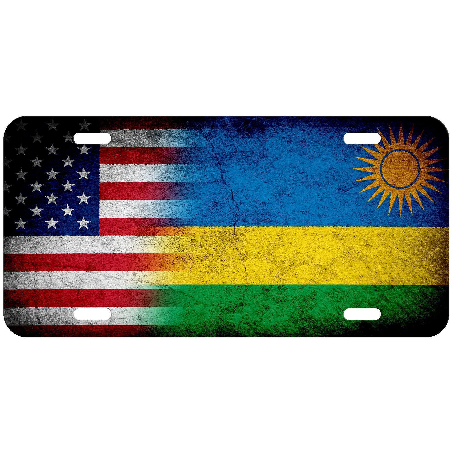 High Grade Aluminum License Plate - Flag of Rwanda (Rwandan) - Many Options - Picture 5 of 10