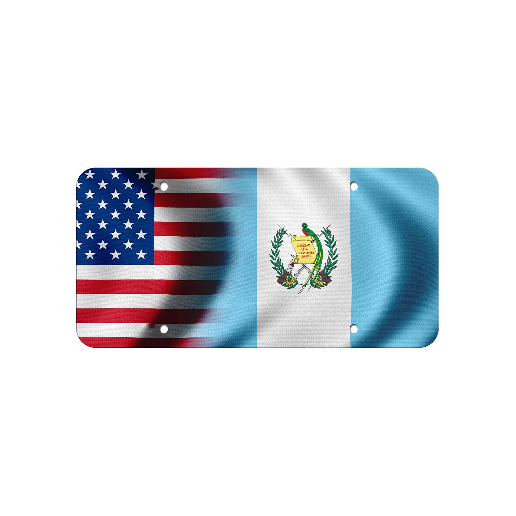 Aluminum License Plate - Flag of Guatemala (Guatemalan) - Many Options - Picture 8 of 10