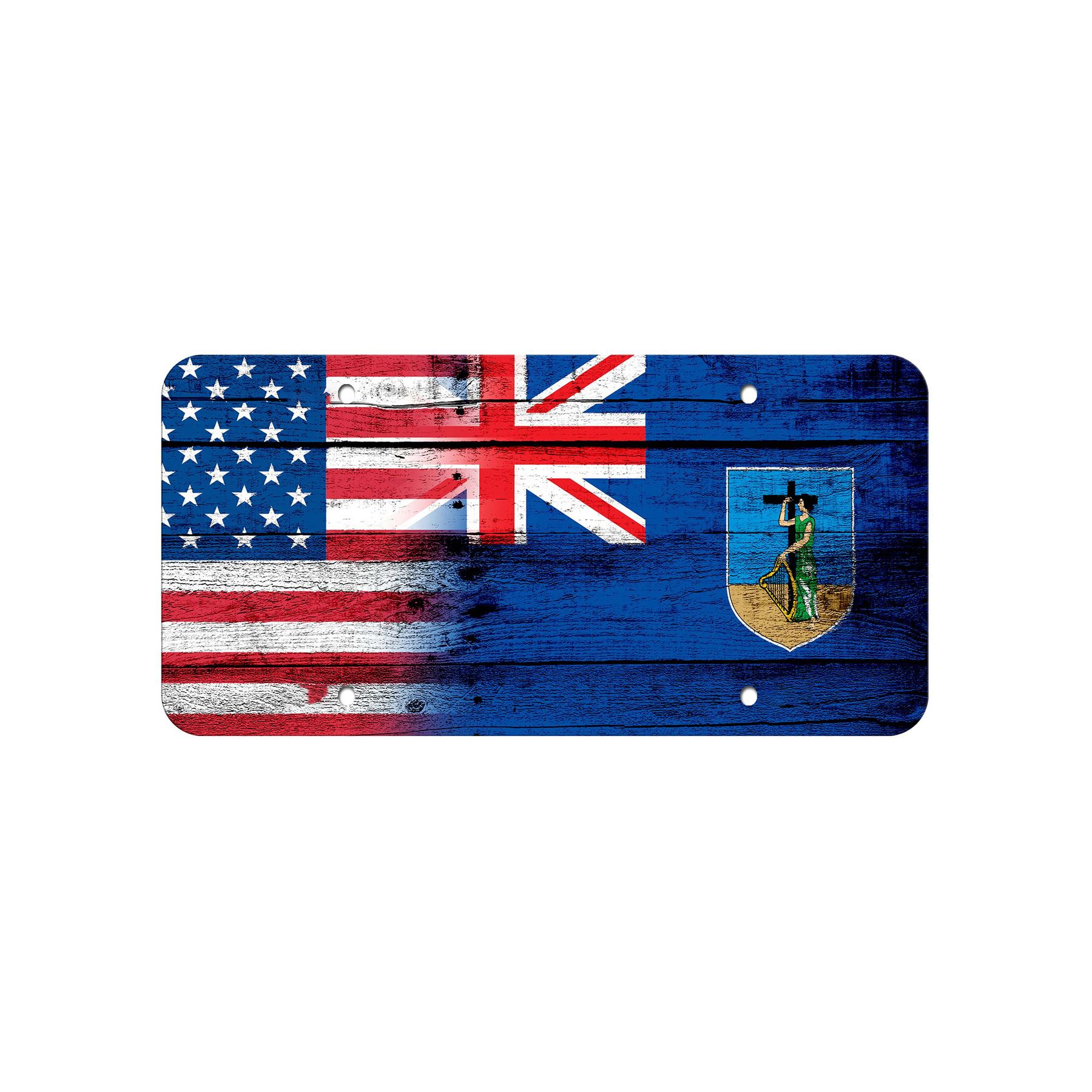Aluminum License Plate - Flag of Montserrat (Montserratian) - Many Options - Picture 10 of 10