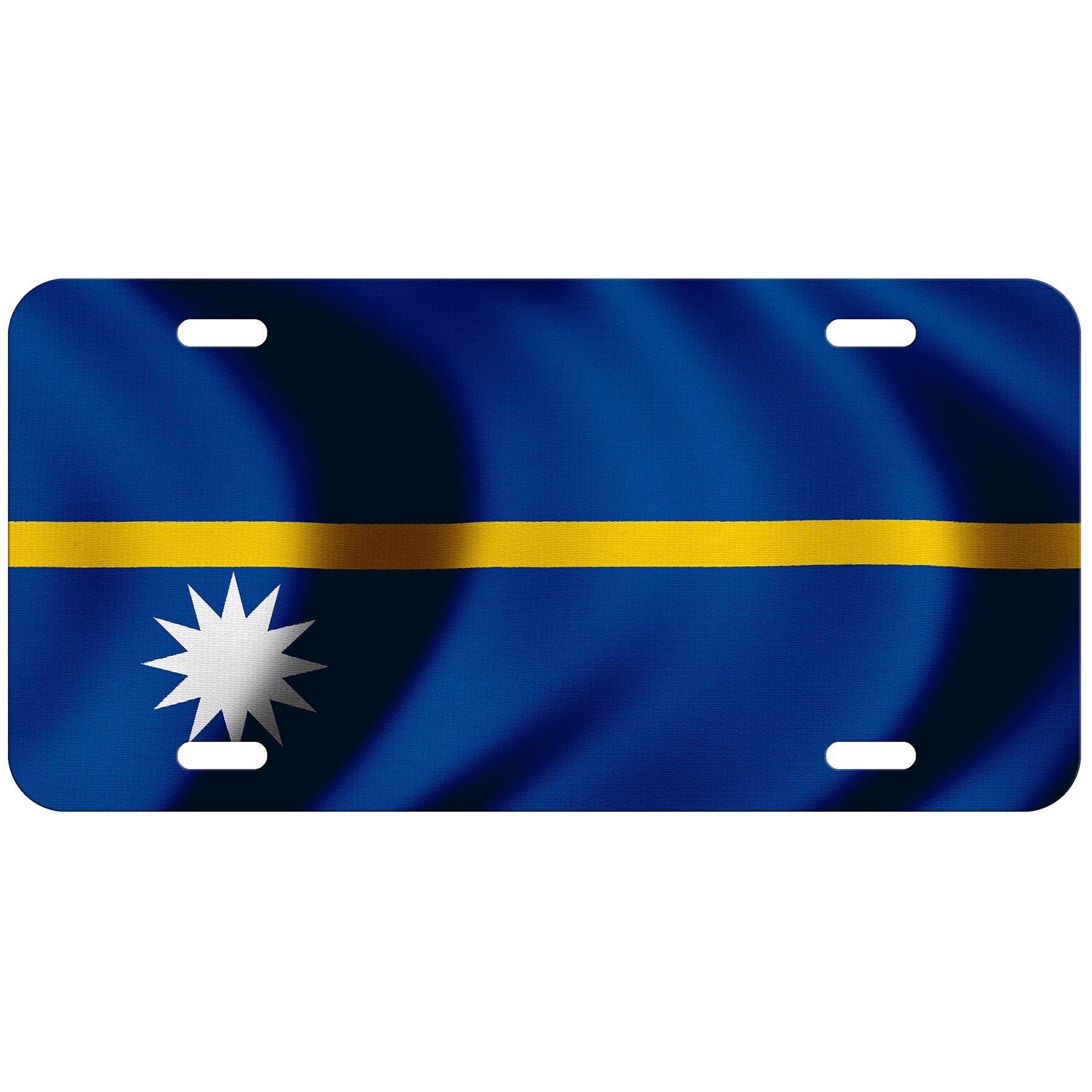 High Grade Aluminum License Plate - Flag of Nauru (Nauruan) - Many Options - Picture 7 of 10